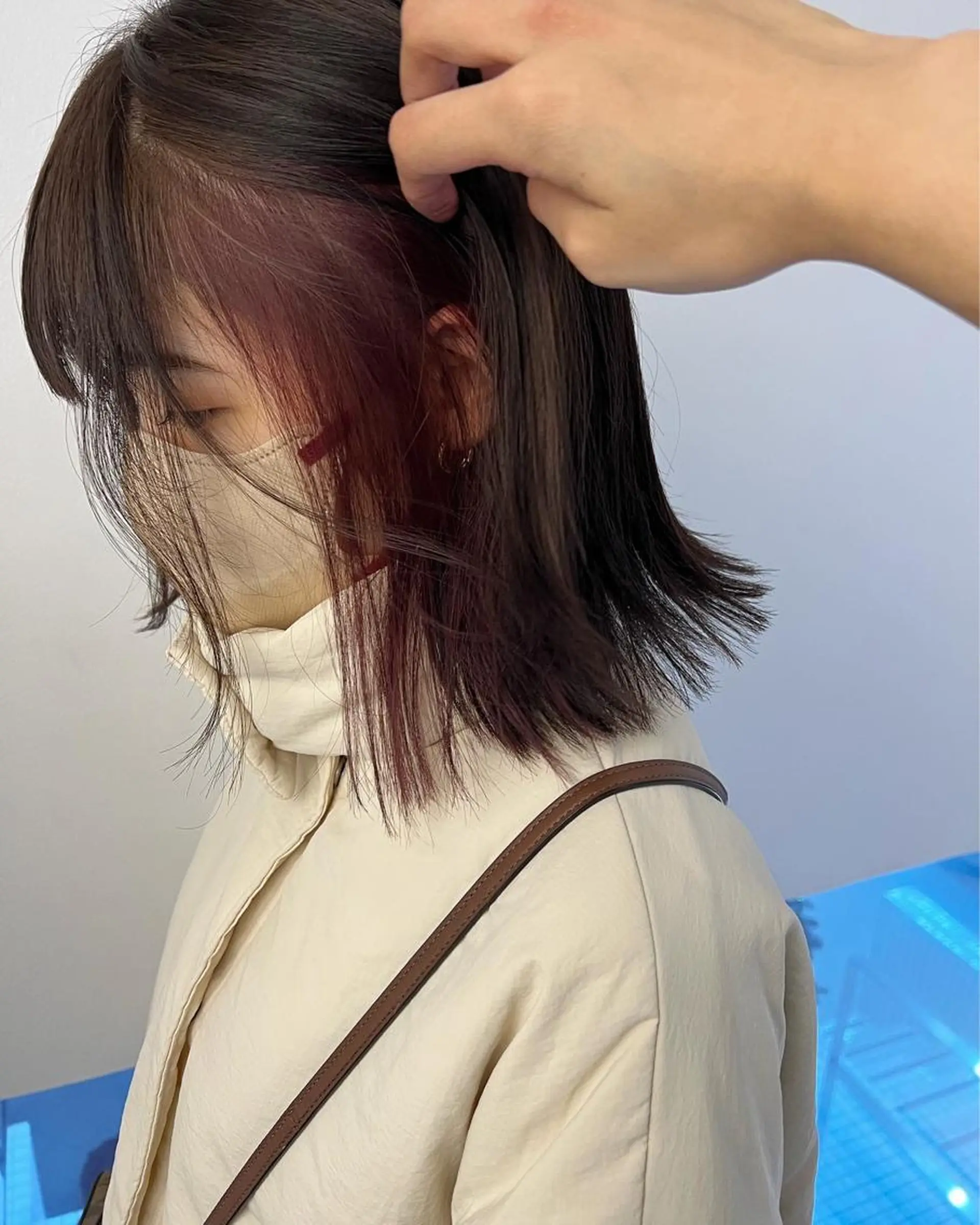 ミディアム カラー ブリーチ インナーカラー 【メンズ特化】 寺田遥輝のヘアスタイル