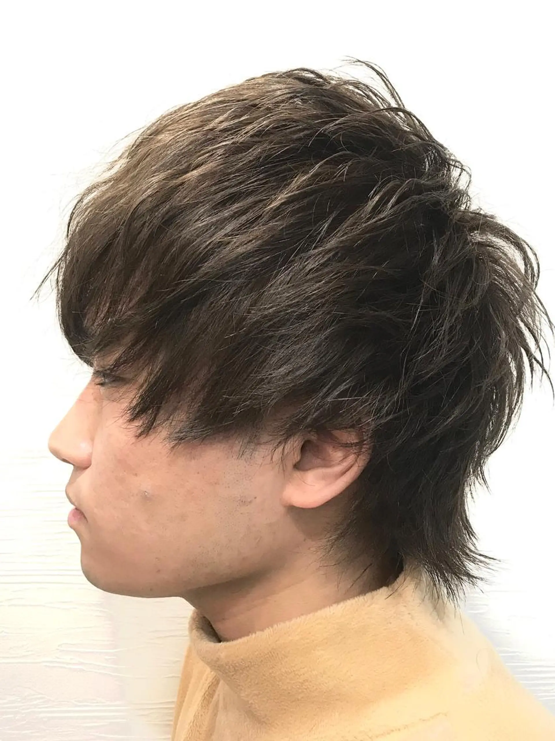 ミディアム カラー アッシュ ベージュカラー ウルフカット パーマ美容師 /小泉賢徒のヘアスタイル
