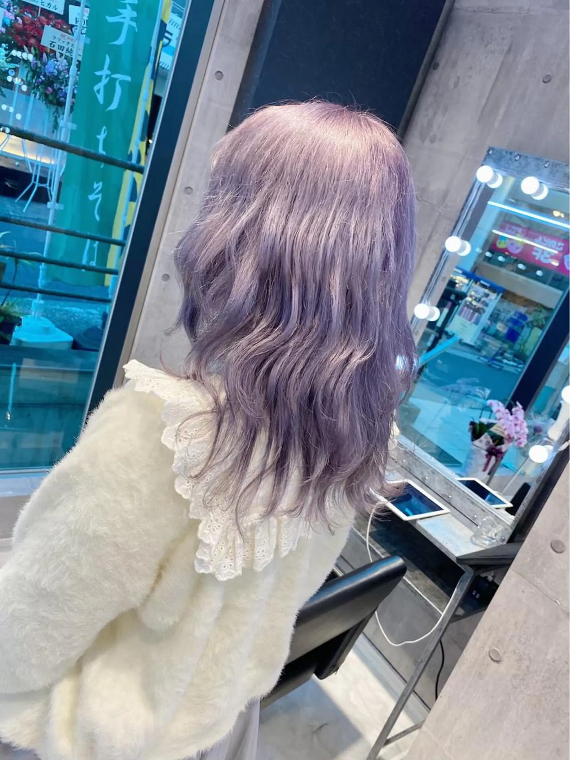 ミディアム カラー アッシュ アッシュグレー ベージュカラー ブリーチ ブルーカラー 🦋 Nanaka🦋のその他イメージ