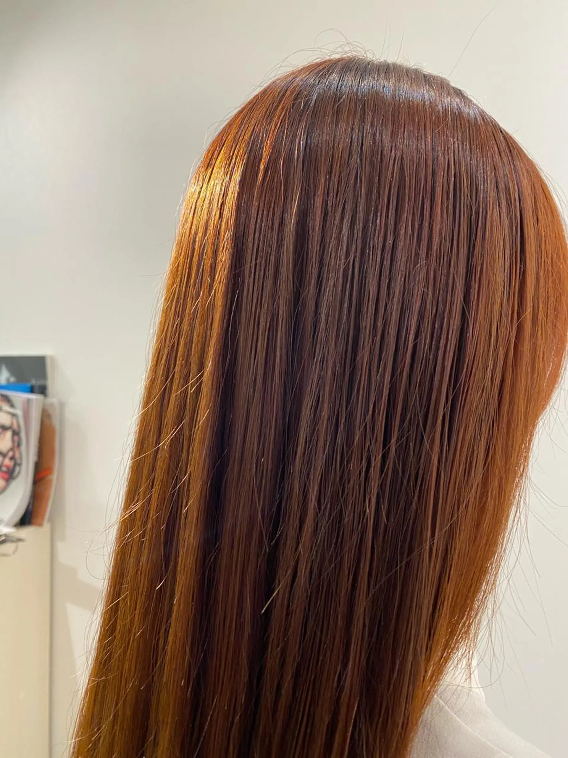ロング カラー ヘアアレンジ ブリーチ ブラウンカラー ブリーチなしカラー オレンジ オレンジブラウン カット ヘアカラー 広美🩵 <hiromi>のヘアスタイル