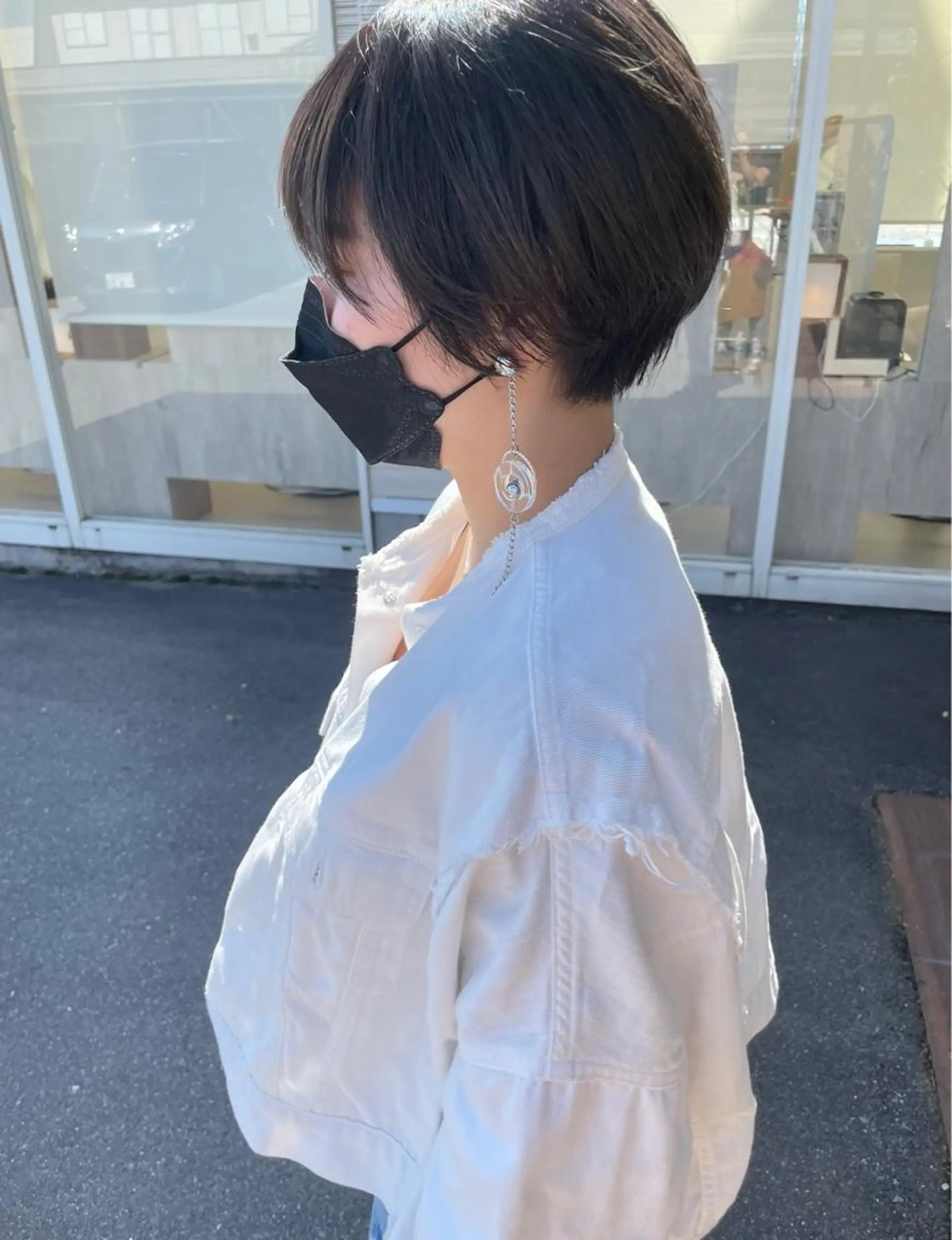 ショート カラー ミストバング  フェイスフレーミング ショートヘア 鶴岡で縮毛矯正なら お任せ！ハヤシナオミのヘアスタイル