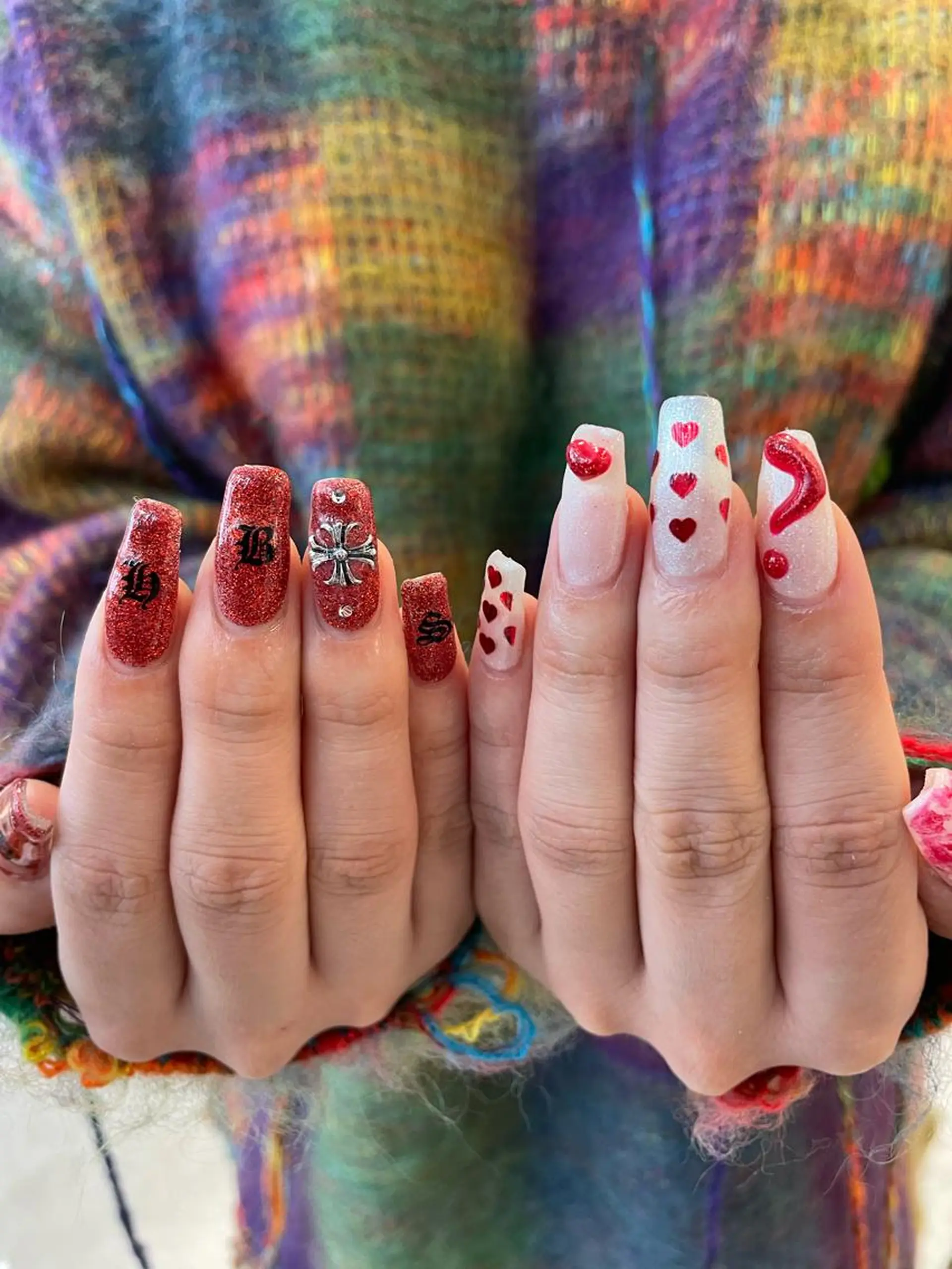 ネイル 赤色 ハンドネイル hair&nail ☯️アイリ☯️のネイルデザイン