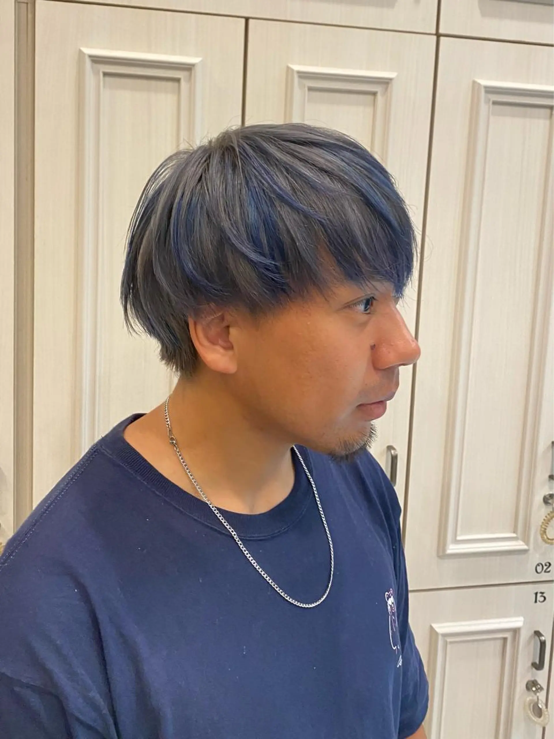 メンズ 大阪ウルフカット 🐺デザインカラーのヘアスタイル