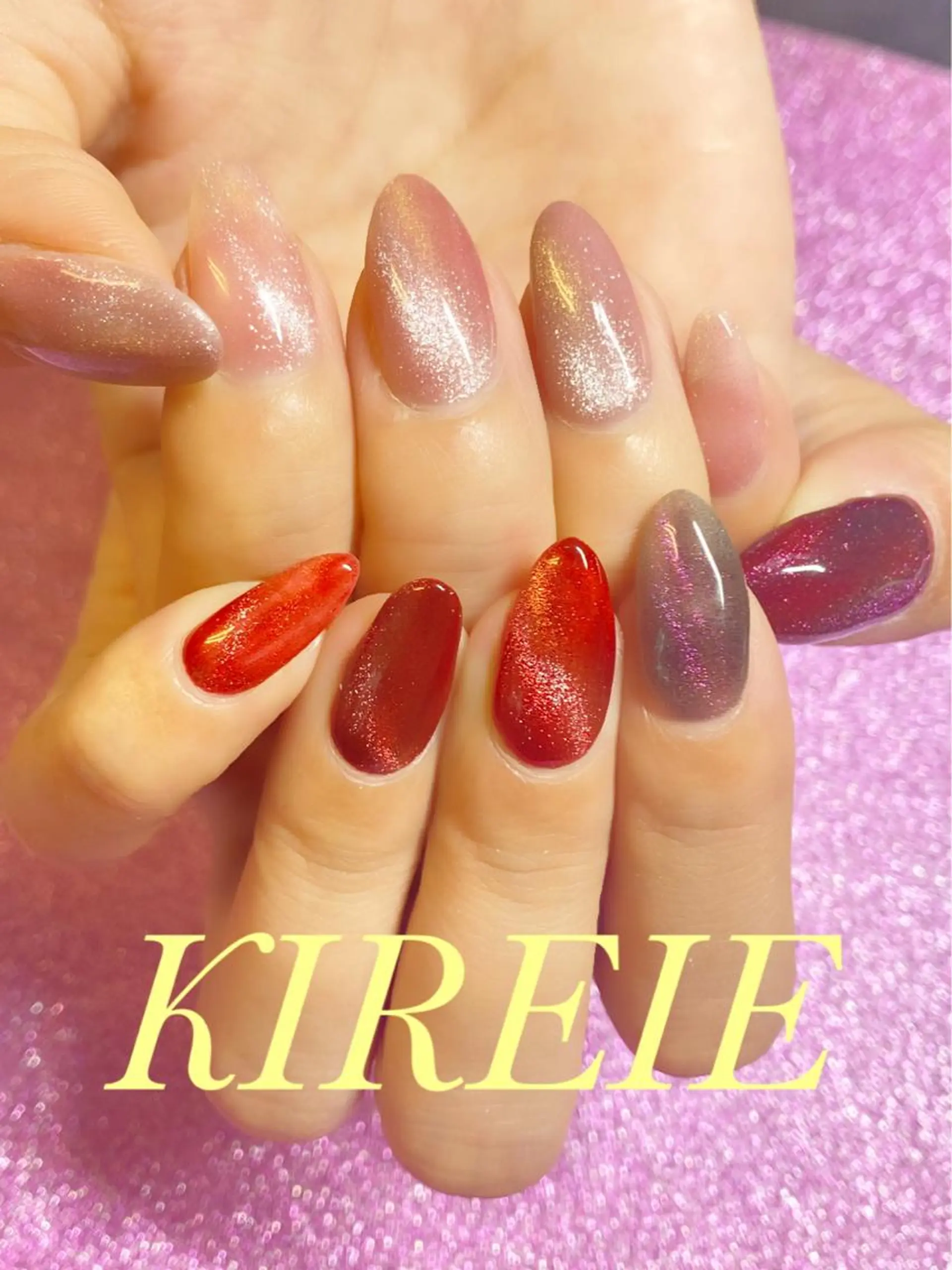 カラー ネイル ジェルネイル KIREIE NAILSのネイルデザイン