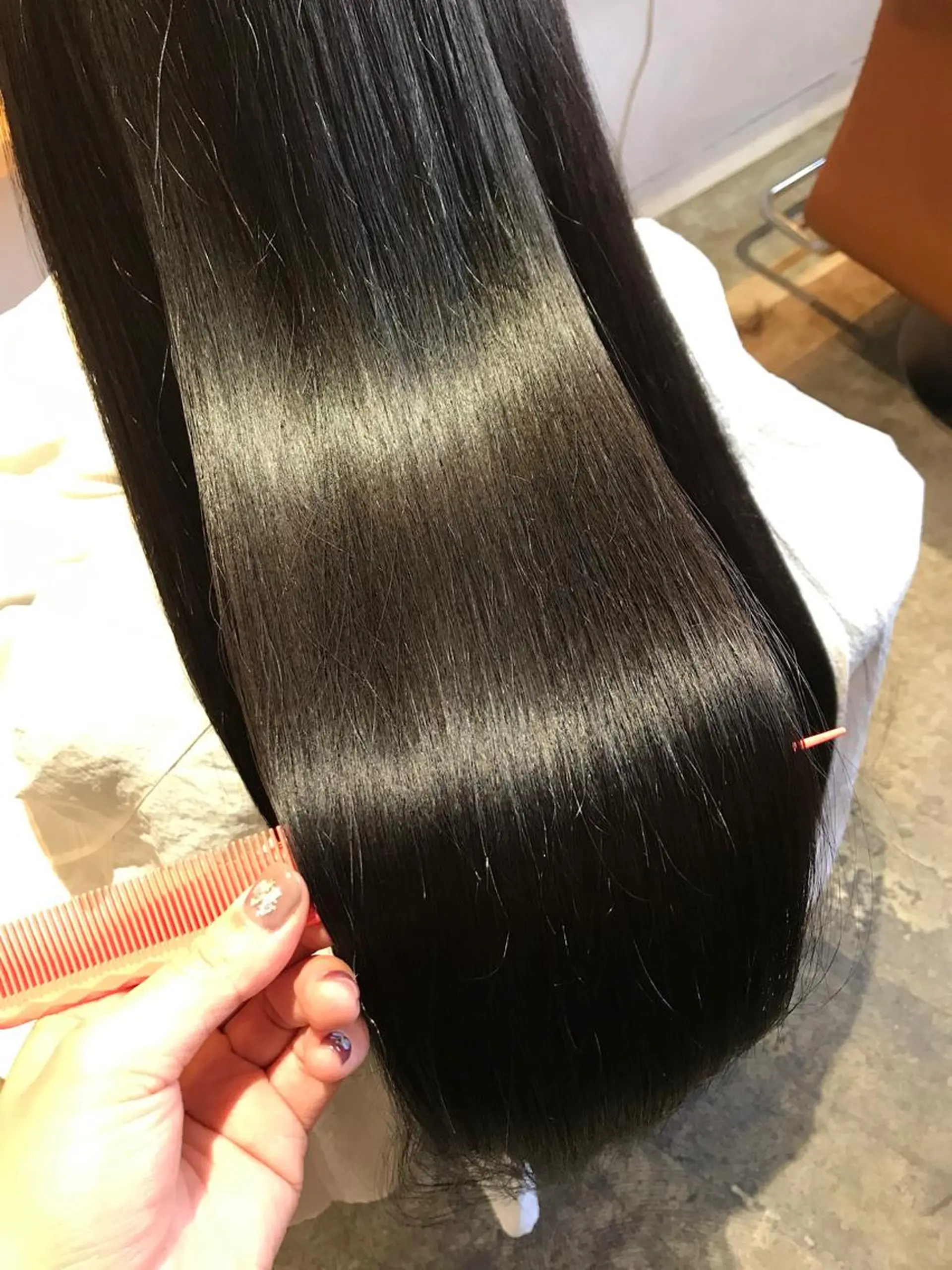 ロング カラー 髪質改善×矯正🫧 韓国ヘアasamiのヘアスタイル