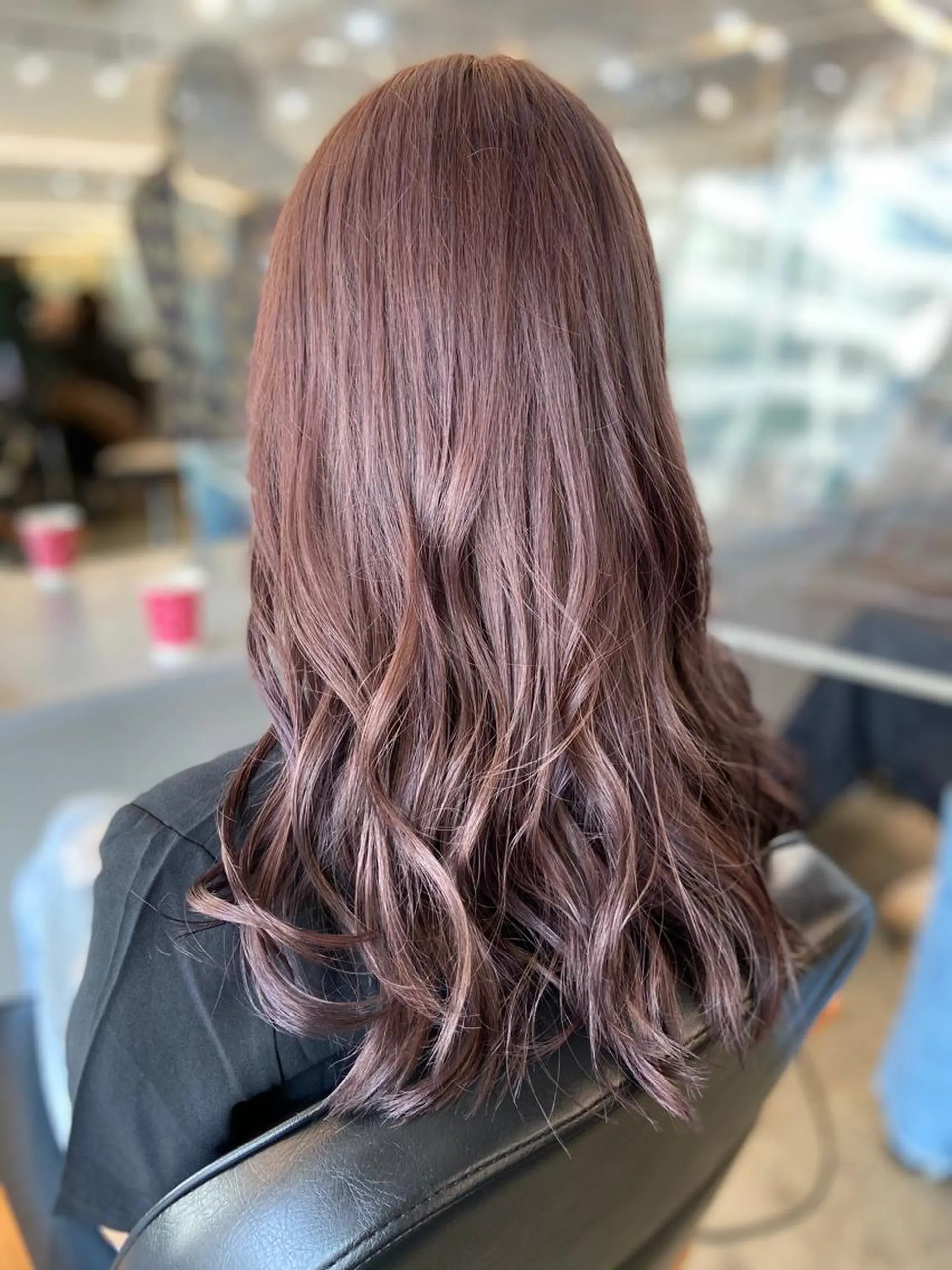 セミロング カラー ベージュカラー ラベンダーカラー ラベンダーベージュ La Bonheur hair etoile所属・SAITO YUTAのヘアスタイル