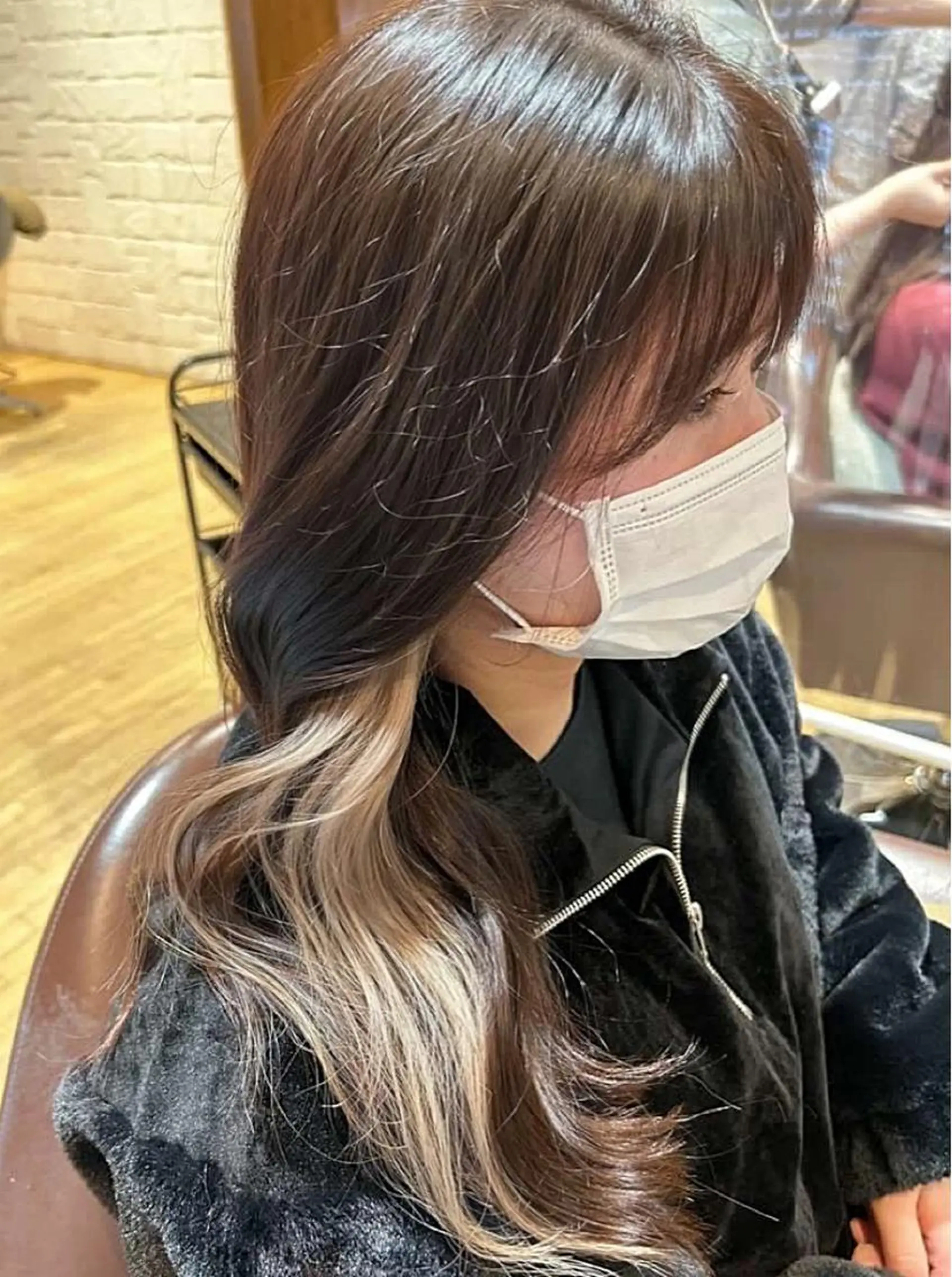 セミロング カラー ハイトーンカラー トレンドヘア ♥kanaのヘアスタイル