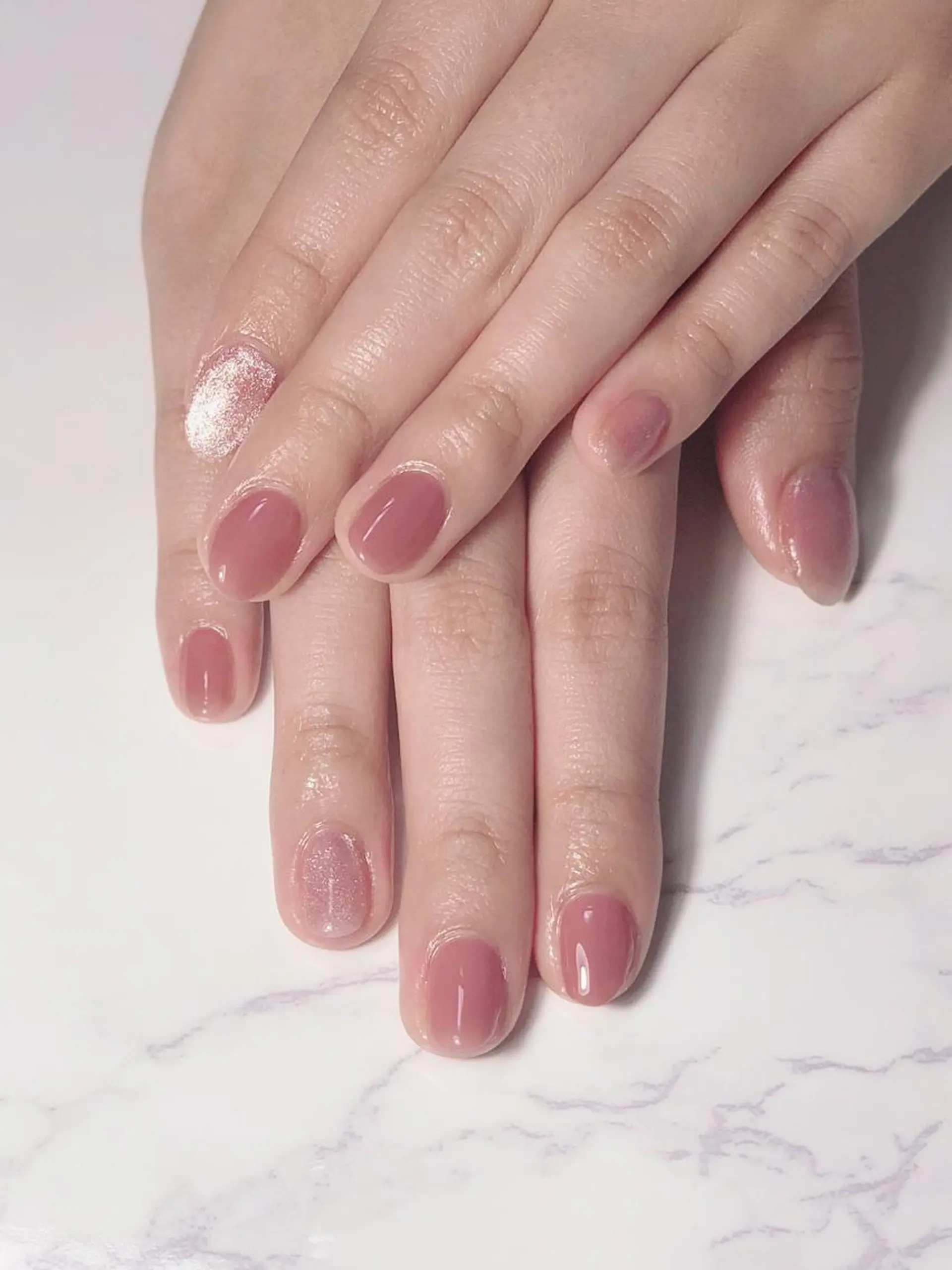 ネイル ジェルネイル マグネットネイル オフィスネイル ワンカラーネイル 辻野 和枝のネイルデザイン