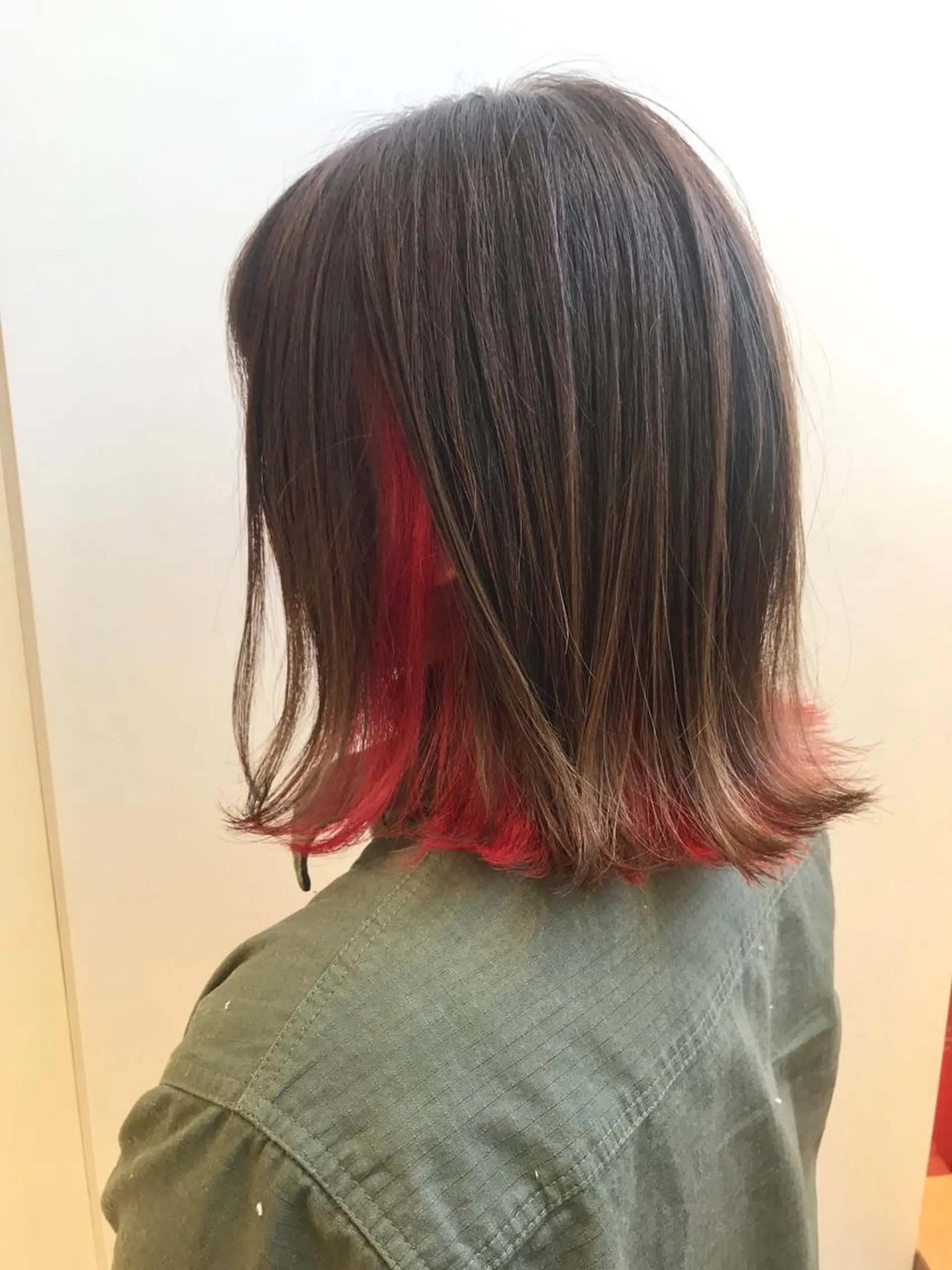 ミディアム カラー ブリーチ ケアブリーチ オレンジ Le'a渋谷所属・インナーエクステ渋谷 🦋KAJIのヘアスタイル