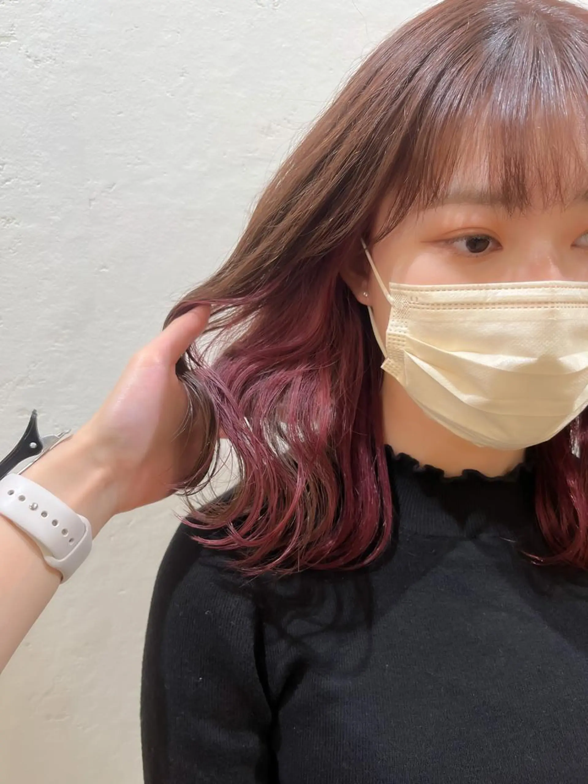 ミディアム カラー ヘアアレンジ 🇰🇷韓国ヘア/ レイヤー/まさ❣️のヘアスタイル