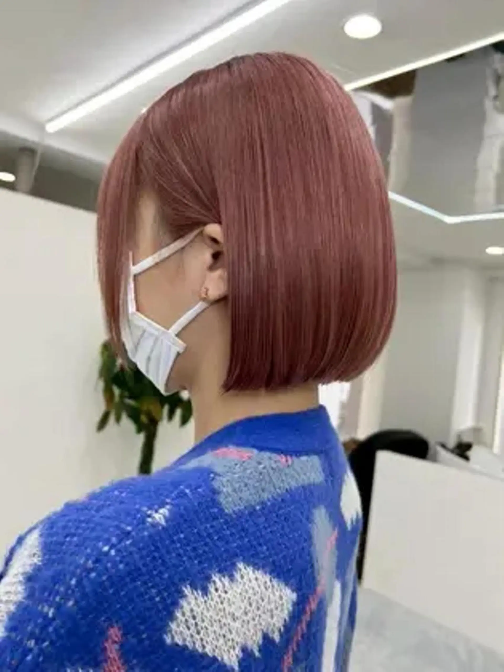 ミディアム カラー アディクシーカラー アッシュ バレイヤージュ ベージュカラー ブルーカラー 女性専用サロン梅田 髪質改善カラーakiのヘアスタイル