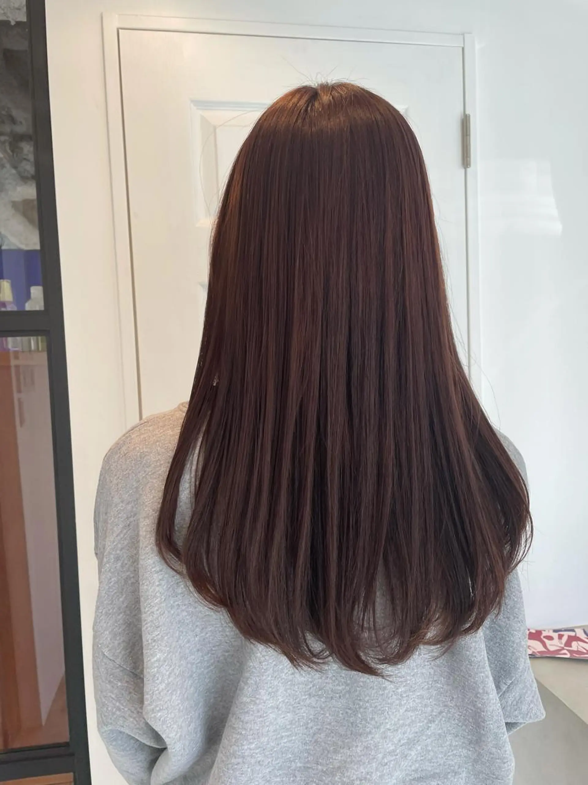 ロング カラー ベージュカラー パープルカラー 縮毛矯正 ヘアカラー トリートメント 中目黒🌼 🌼ハナのヘアスタイル