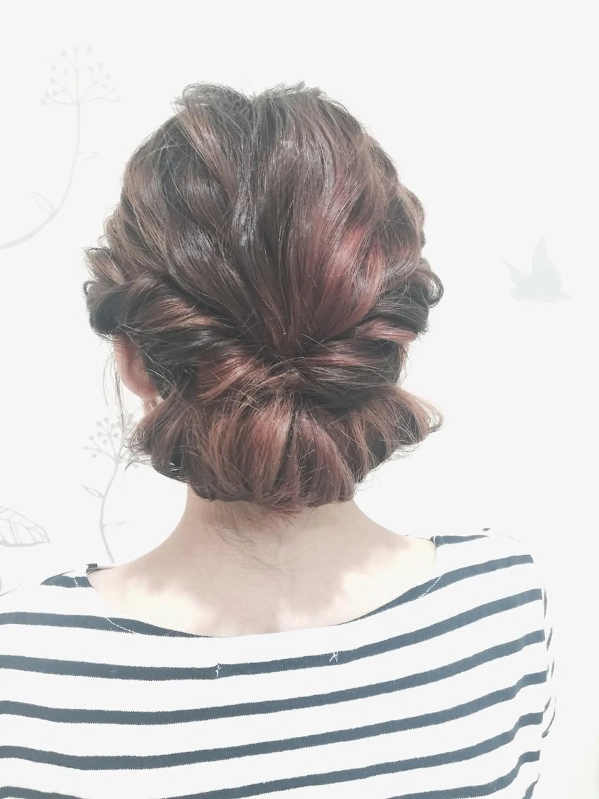 ミディアム カラー ヘアアレンジ 奥谷 美代子のヘアスタイル