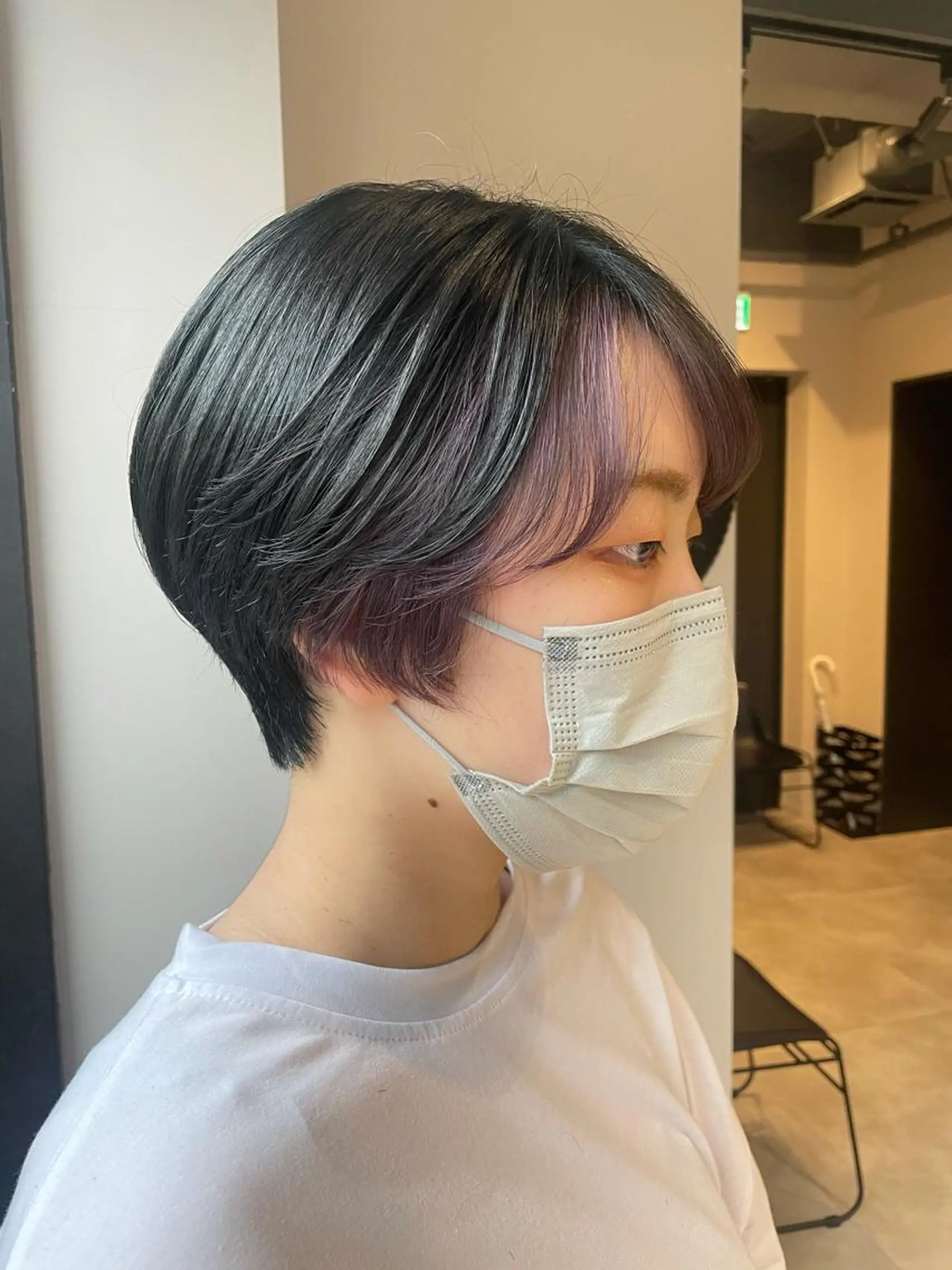 ショート カラー ラベンダーカラー ブリーチ👩‍🦳/ ‪✂︎MANAMIのヘアスタイル