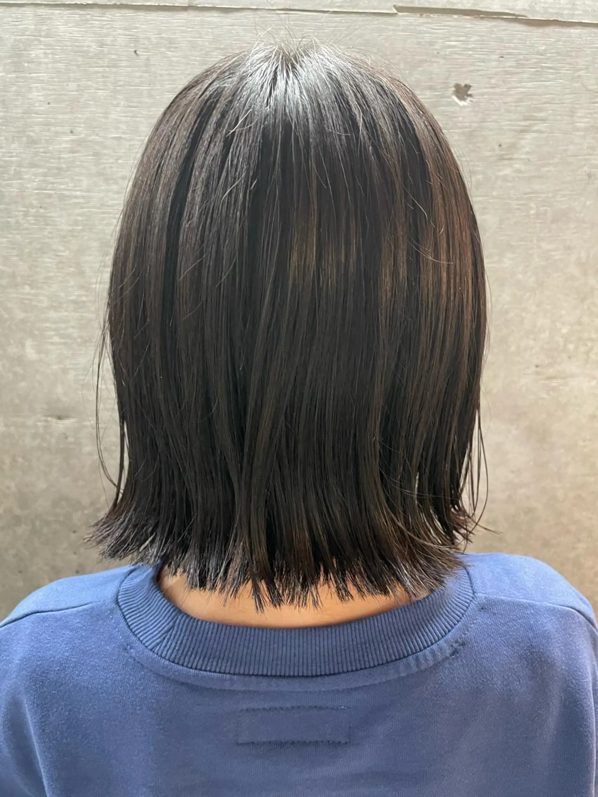ショート アッシュ ボブ くびれヘア ハイライト レイヤーカット 透明感／髪質改善 遠藤良祈のヘアスタイル