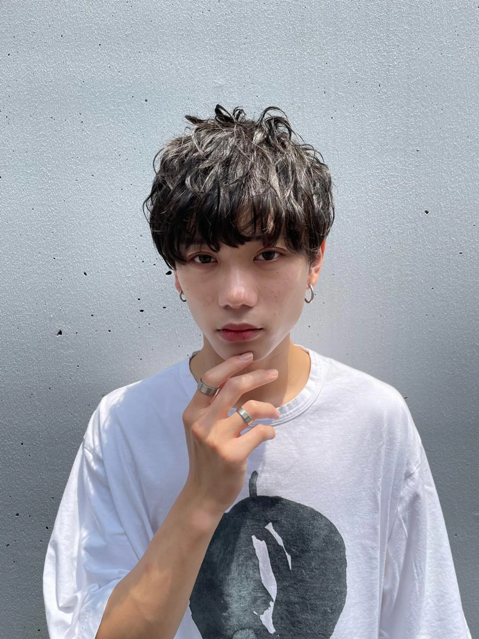 ショート パーマ メンズ マッシュ メンズパーマ ニュアンスパーマ カット メンズ専門美容師✂︎ 大庭勝己のヘアスタイル