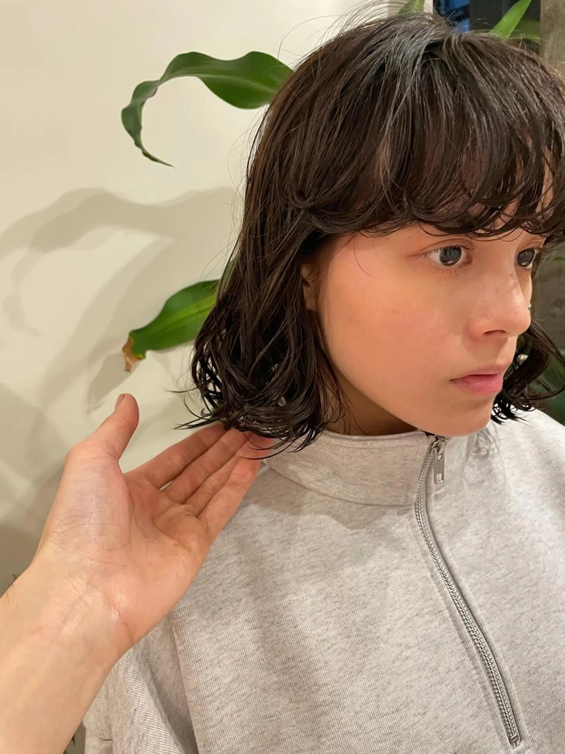 ショート カラー パーマ ニュアンスパーマ カット パーマ トリートメント ボブ/レイヤー/ケア パーマ/リュウタのヘアスタイル