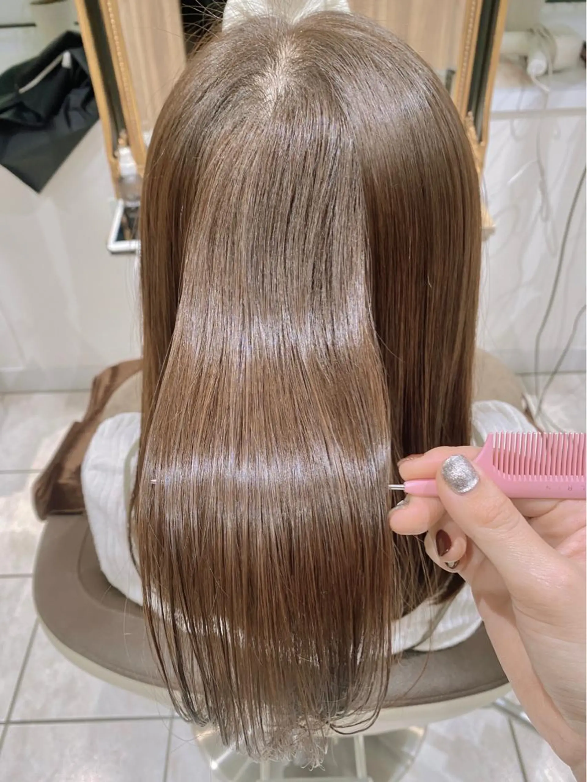 ミディアム ヘアカラー トリートメント 【縮毛矯正特化】 kyokaのヘアスタイル