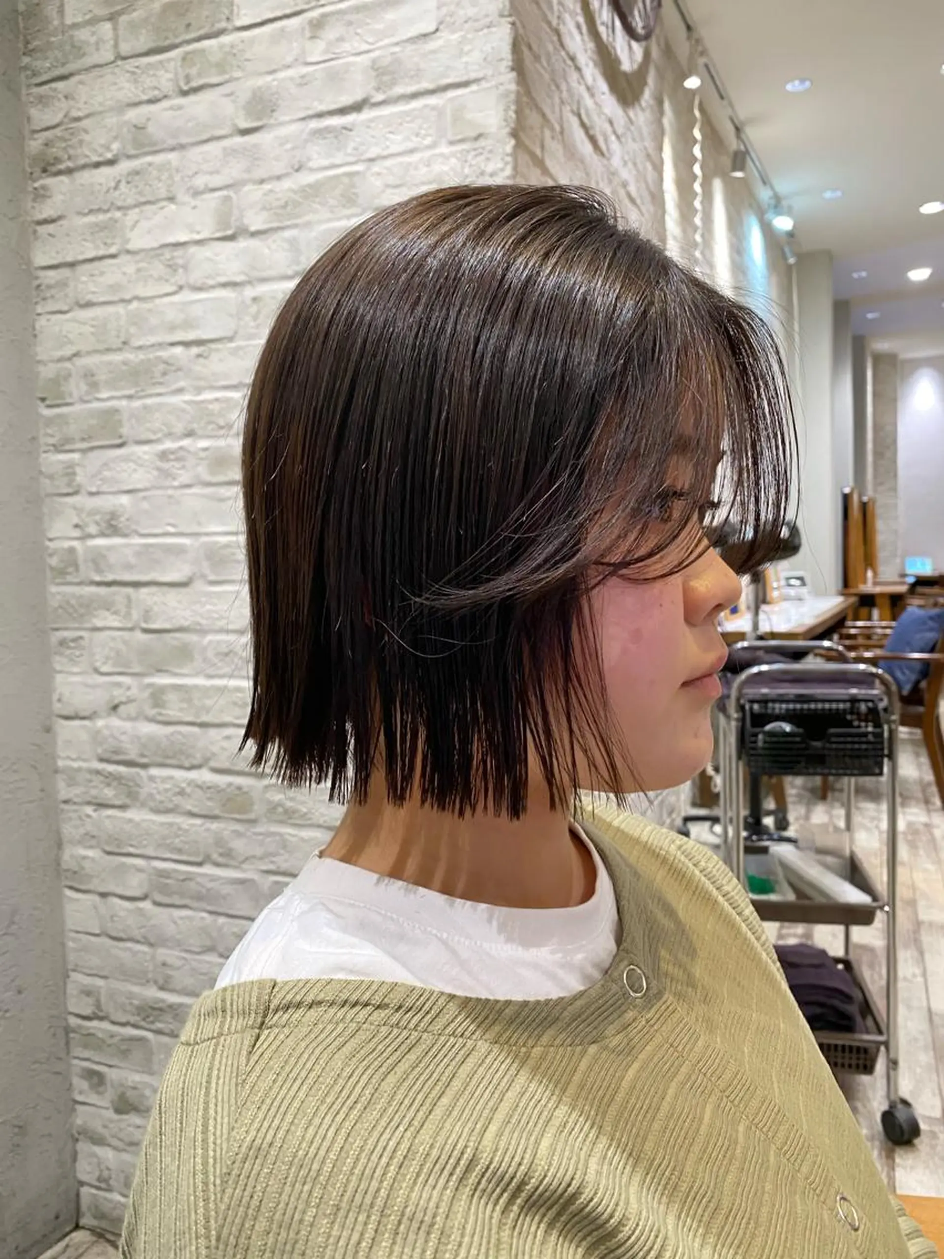 ショート 切りっぱなしボブ ボブ 栗原 瑞稀のヘアスタイル