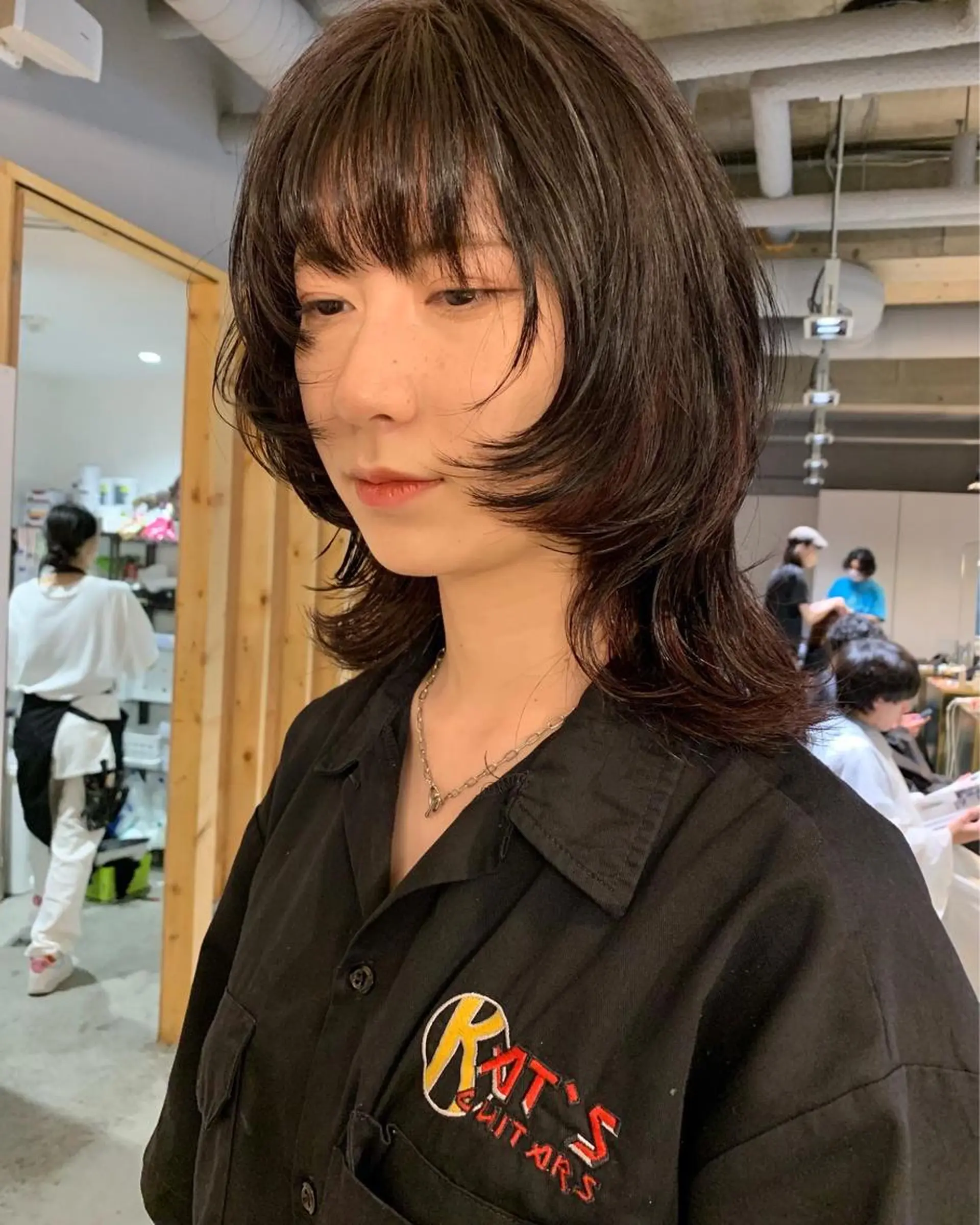 ミディアム カラー ウルフカット tension 【テンション】のヘアスタイル