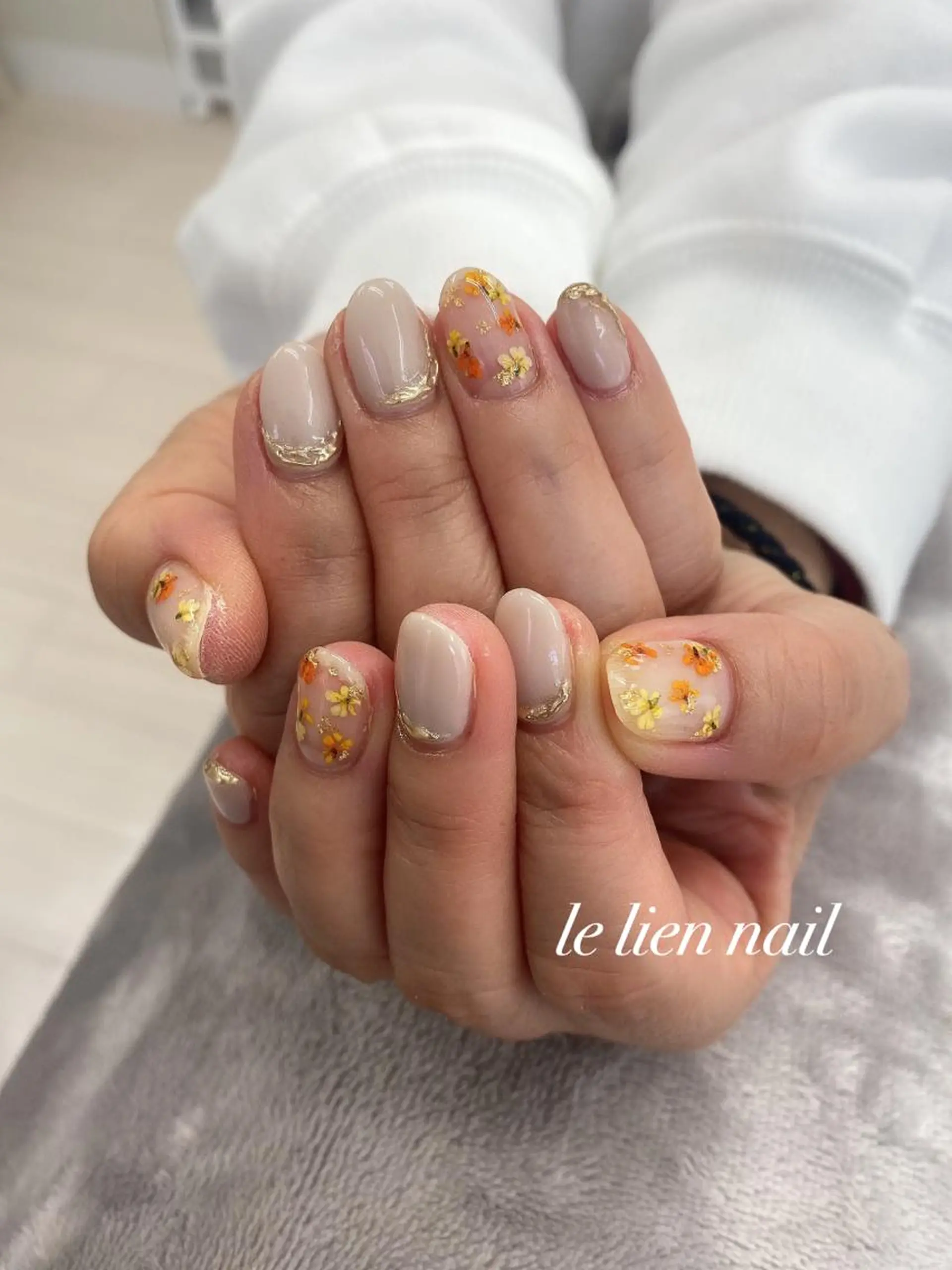 ネイル 春ネイル ハンドネイル le lien nailのネイルデザイン
