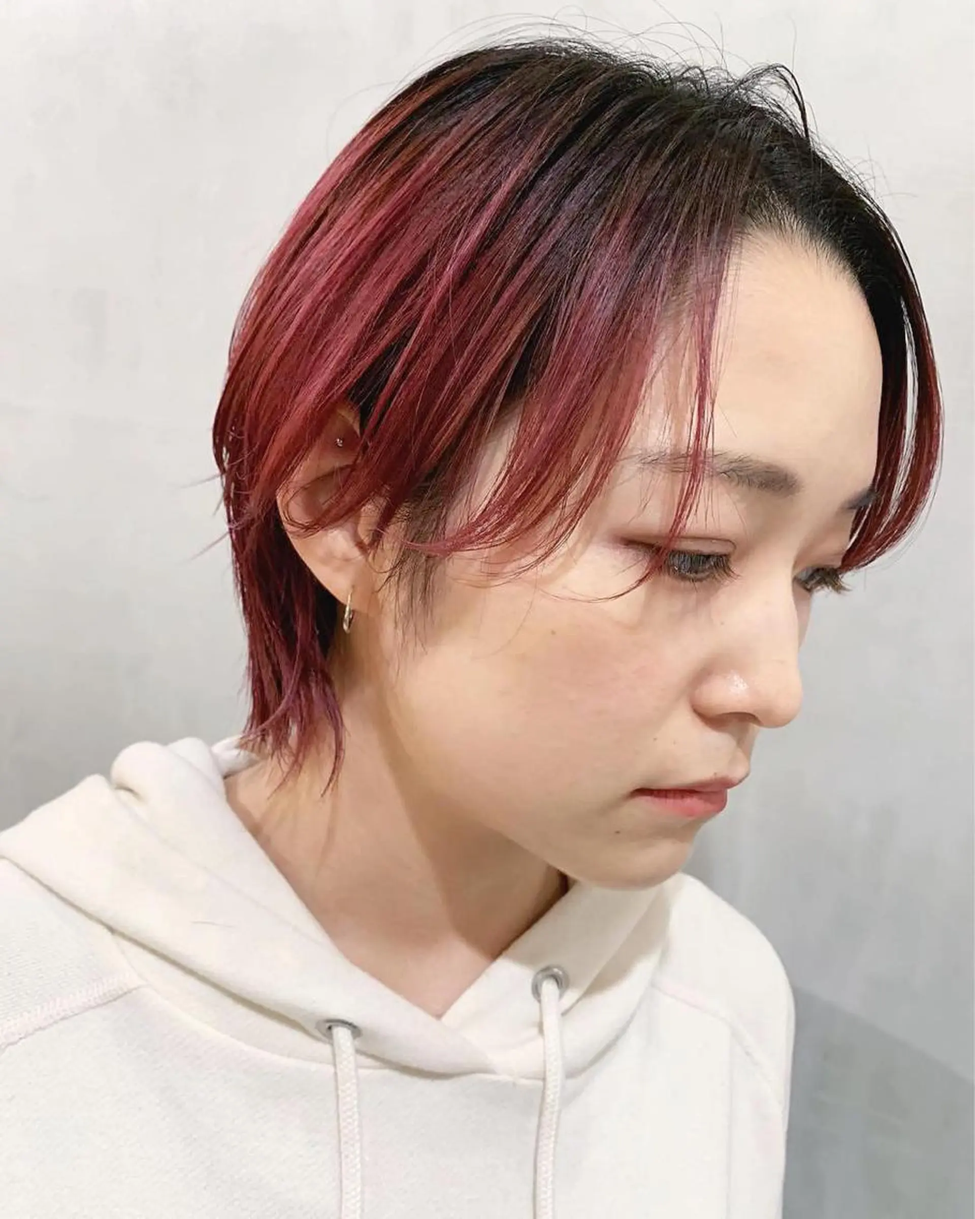 ショート カラー ウルフカット カット ヘアカラー トリートメント 優 作のヘアスタイル