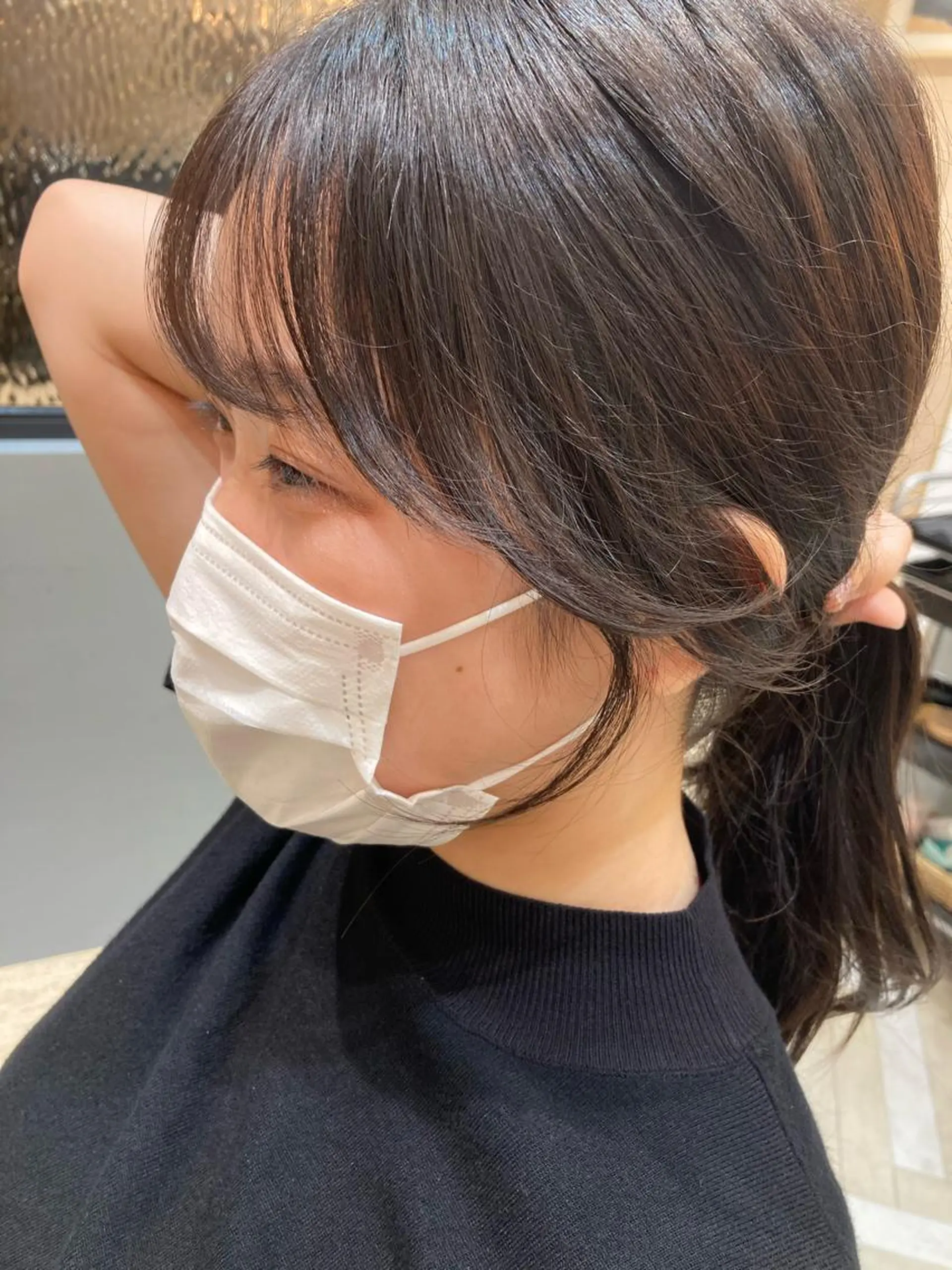 ロング 顔まわりレイヤー 韓国風ヘア レイヤーカット おくれ毛 小顔カット Loom .by Sea  ルームバイシー所属・レイヤー/前髪/ 韓国/CHIHIROのヘアスタイル