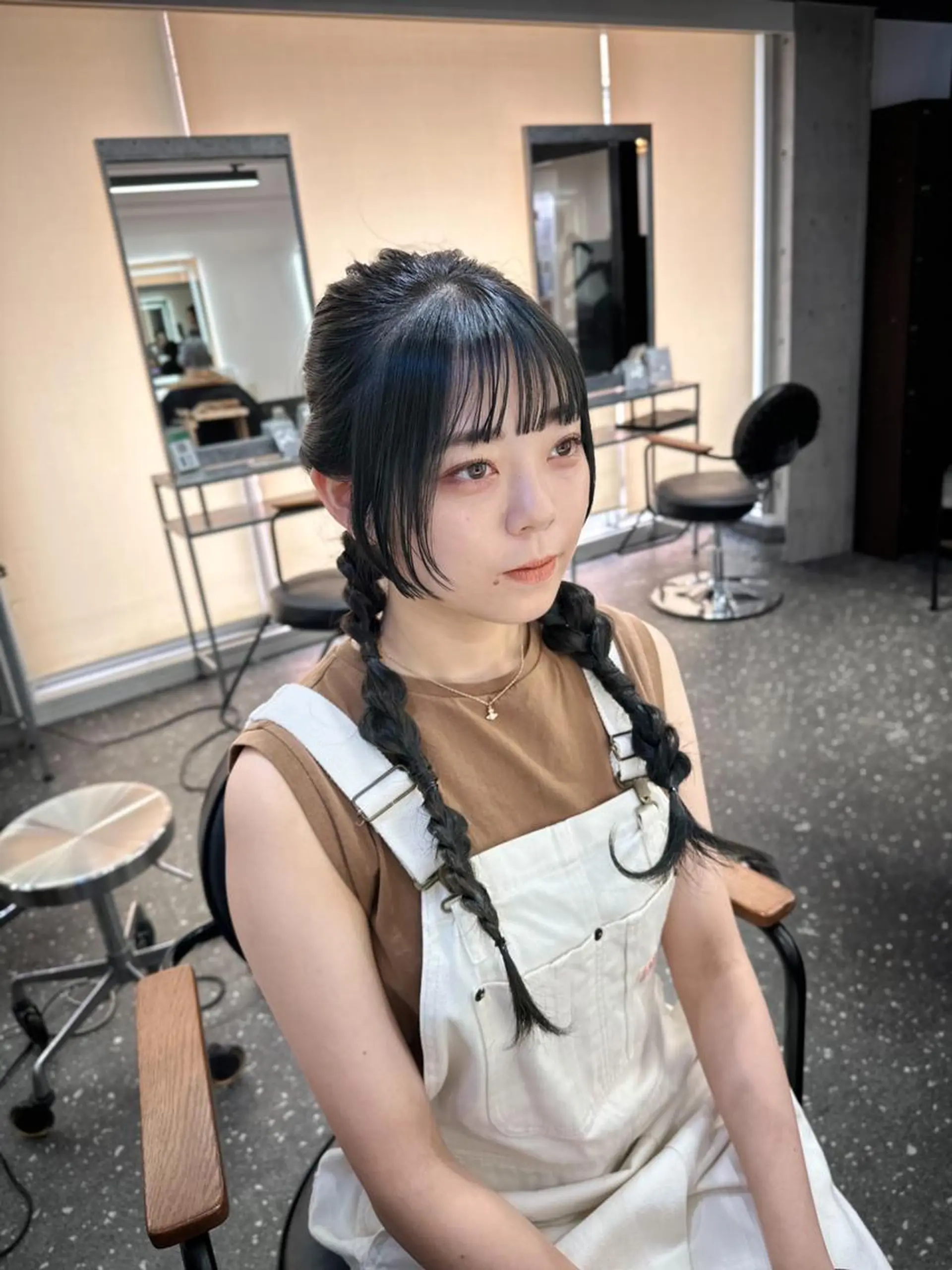ロング カット ヘアカラー トリートメント 韓国風レイヤー🗝要 暗透カラー📓吉祥寺のヘアスタイル