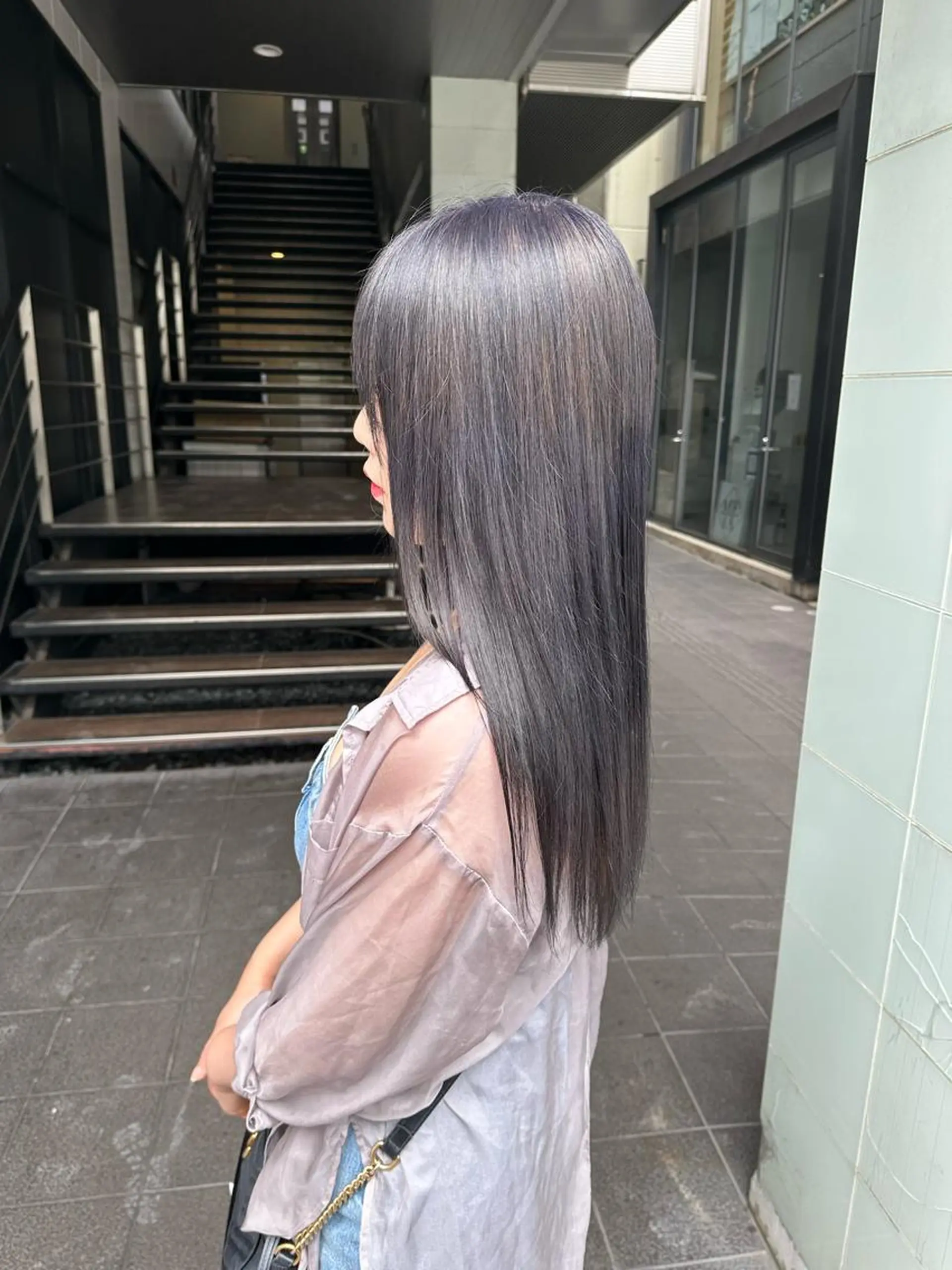 セミロング カラー ヘアアレンジ バレイヤージュ ブリーチ ケアブリーチ ダブルカラー グラデーションカラー ヘアカラー トリートメント yuuto🌈 艶髪ダブルカラーのヘアスタイル