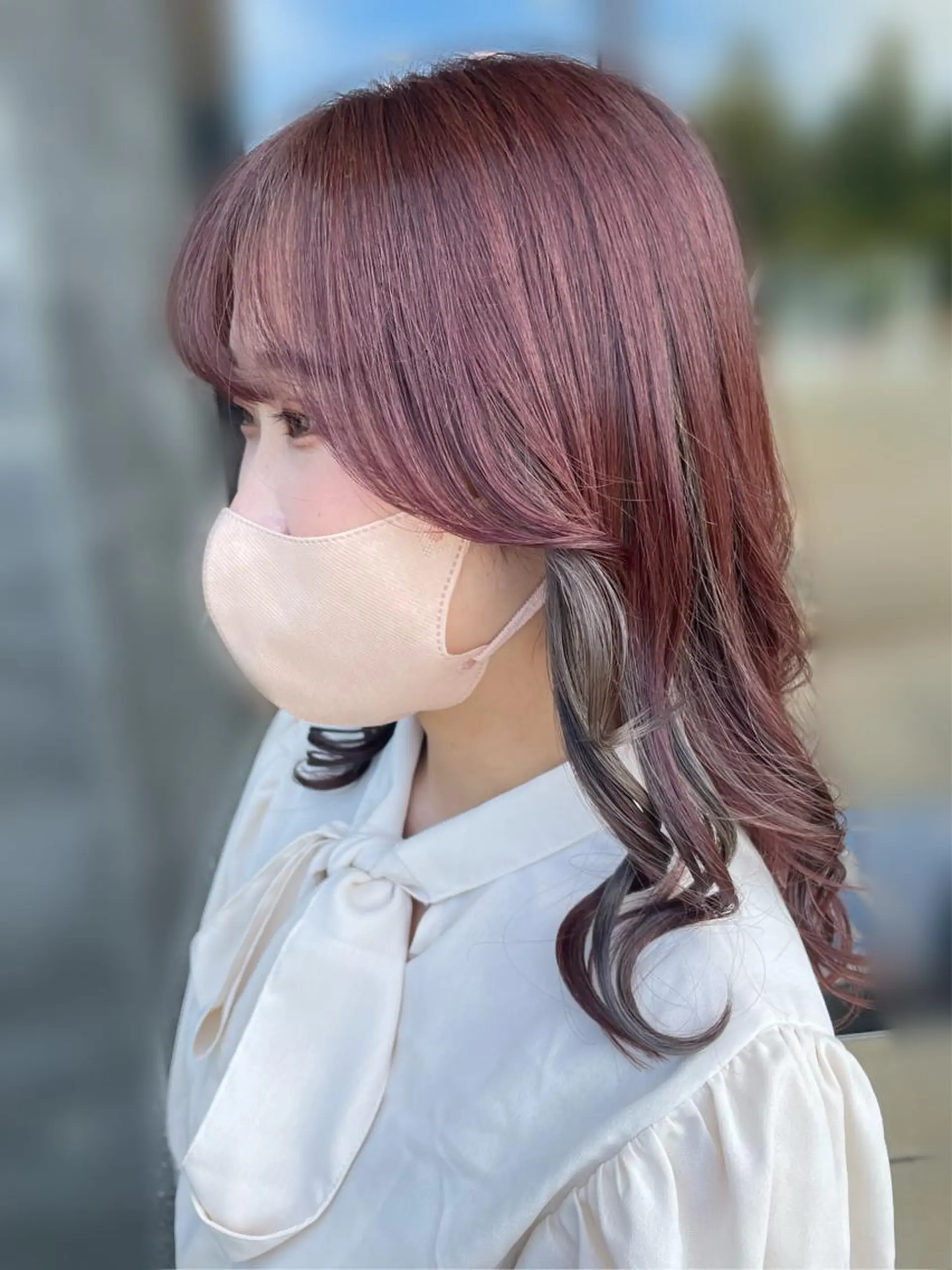 セミロング カラー KANGOLSALON 富山セントラル所属・松井 亜美のヘアスタイル