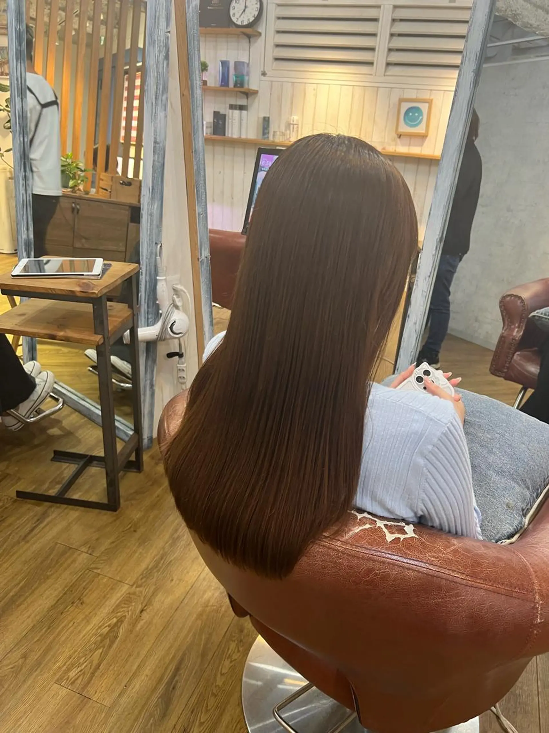 ロング パーマ カット 縮毛矯正 バレイヤージュ茅ヶ崎 オオタ カズキのヘアスタイル