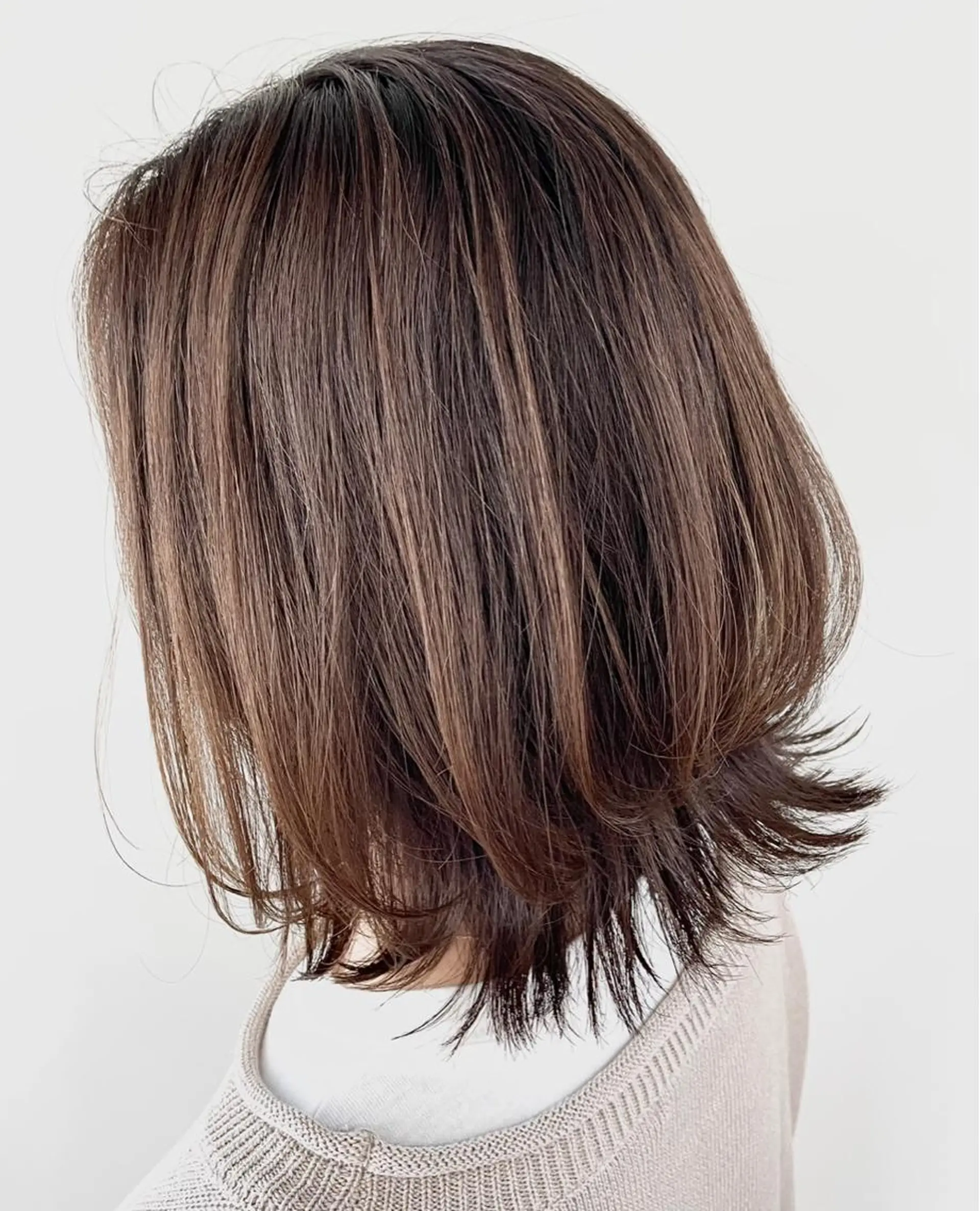 ミディアム ボブレイヤー ボブ レイヤーカット カット ヘアカラー FLAGS YAMATOのヘアスタイル