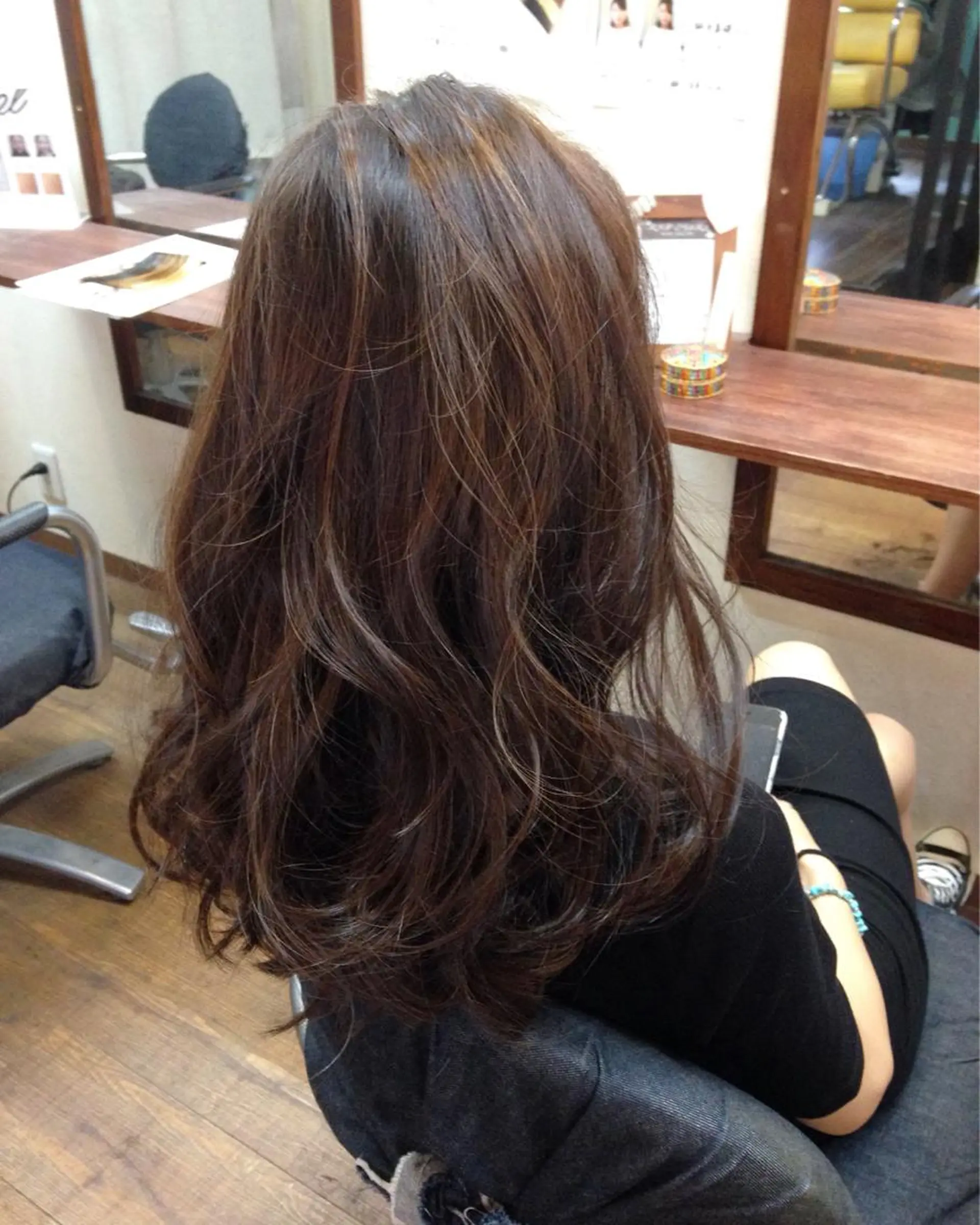 セミロング カラー ハイライトカラー ハイライト 泉 大基のヘアスタイル