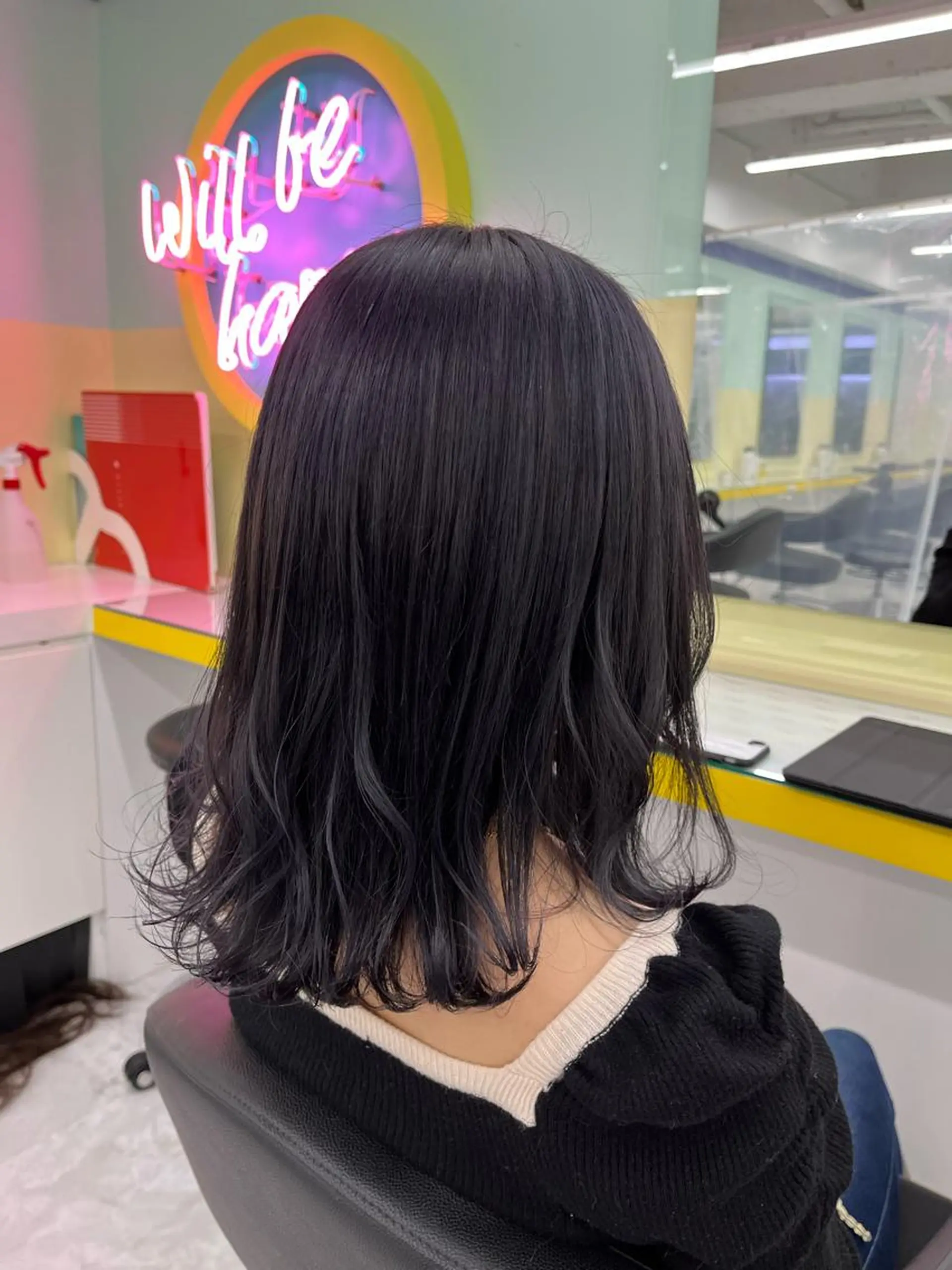 セミロング ヘアカラー トリートメント ヘッドスパ ヘアセット 🌿透明感カラー‪ 縮毛矯正✨かずきのヘアスタイル