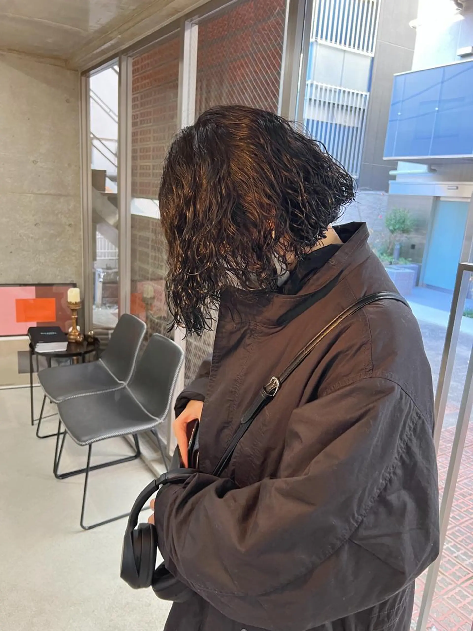 ショート ネイル ボブパーマコテ巻き風 パーマNo1深江秀平のヘアスタイル