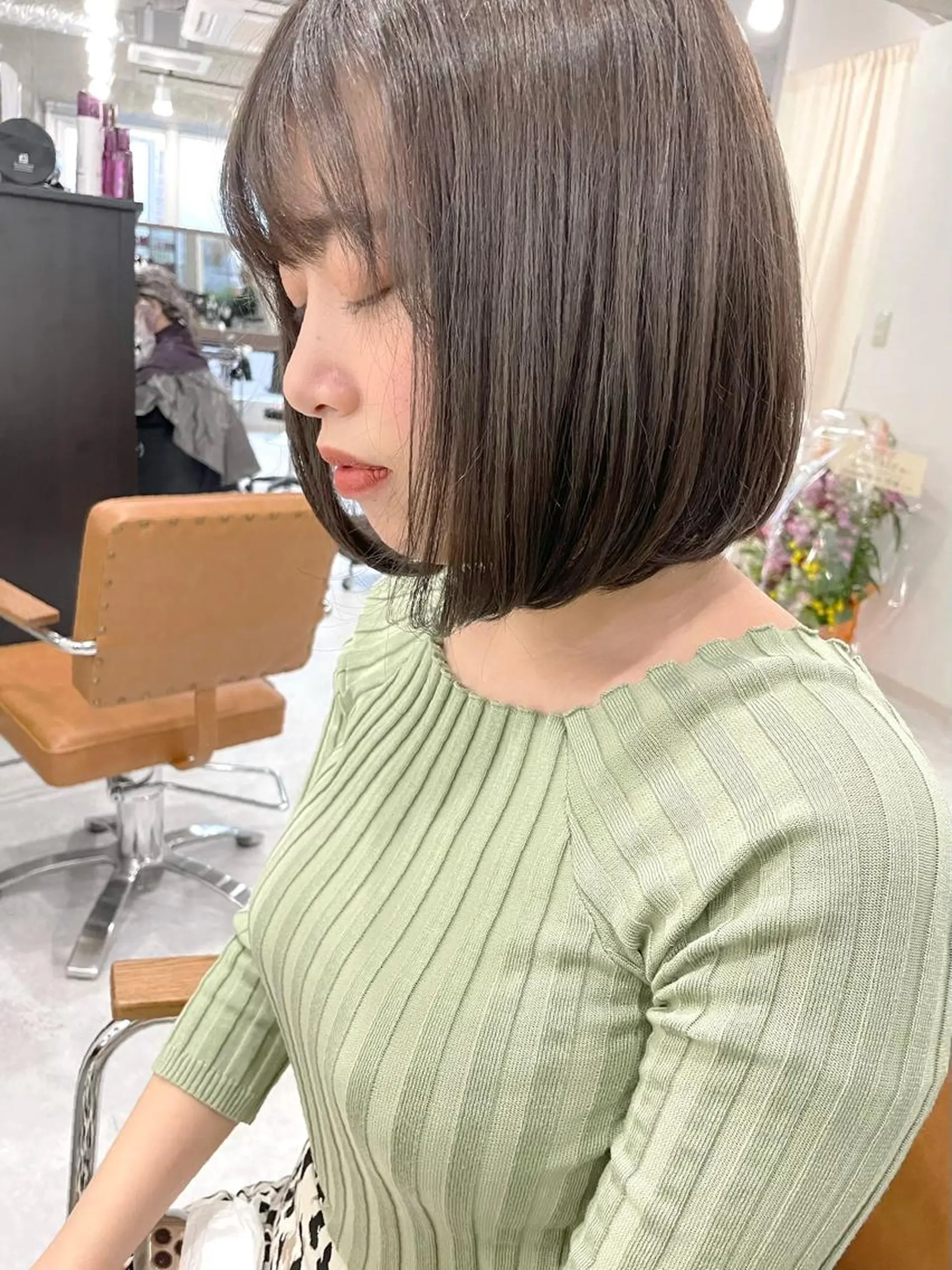ミディアム カラー ハイトーン×髪質改善 💍tiam💍のヘアスタイル