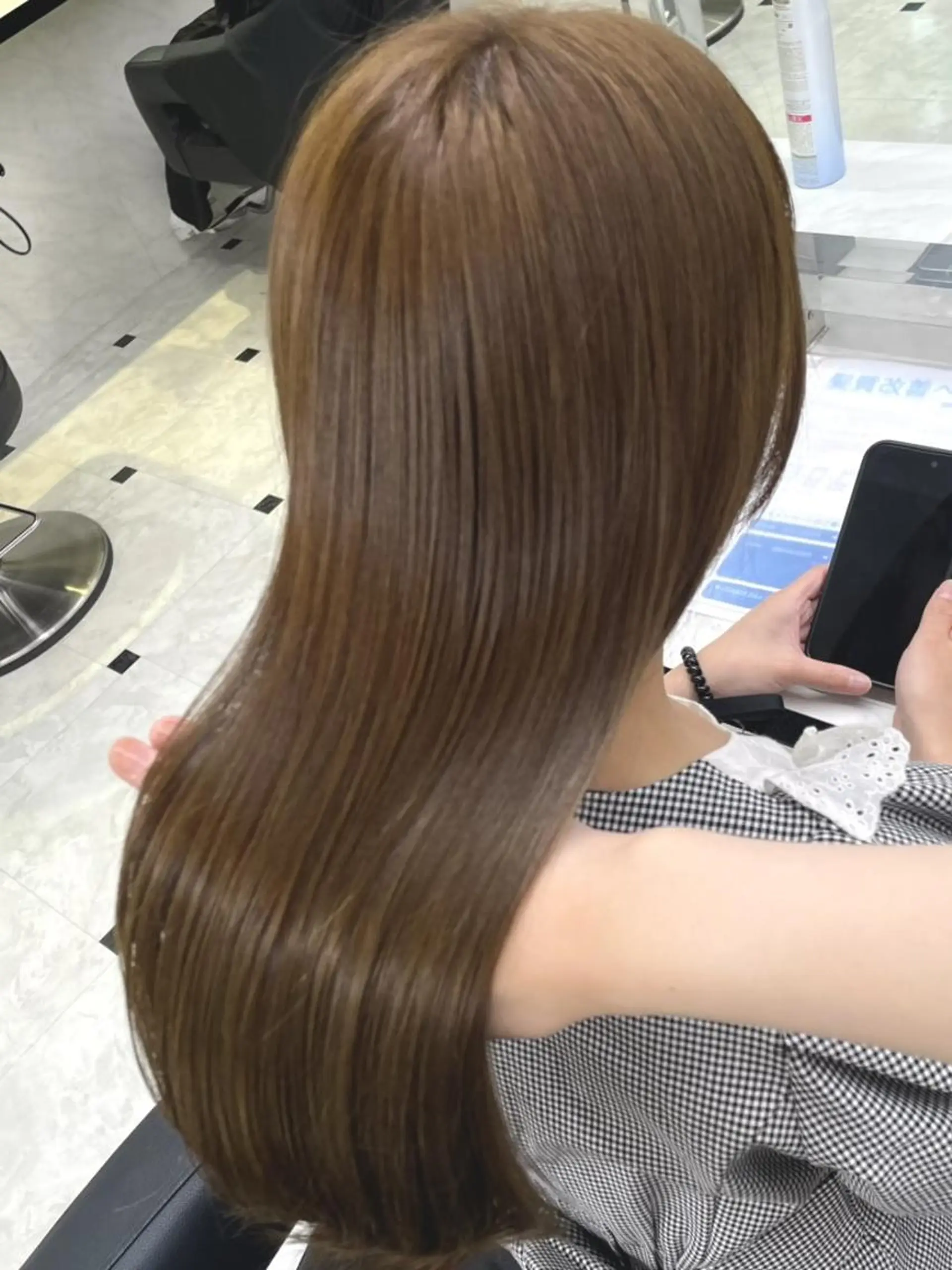 カラー カット 縮毛矯正 透明感ベージュ🧁 池袋LAND🤍のヘアスタイル