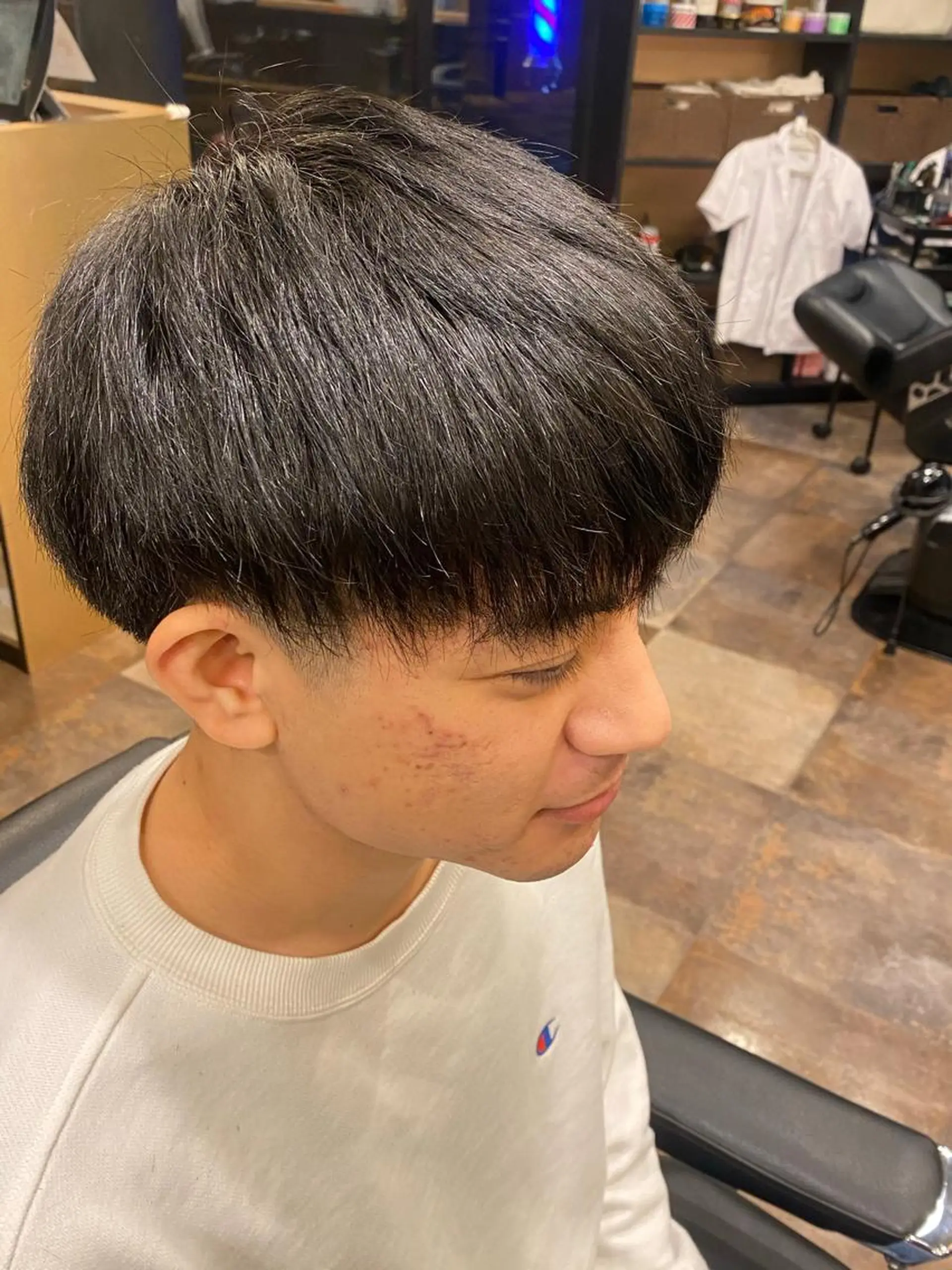 ショート メンズ マッシュ ショートヘア 縮毛矯正 カット 縮毛矯正 🌟夜から通える🌟 メンズ専門店長RENのヘアスタイル
