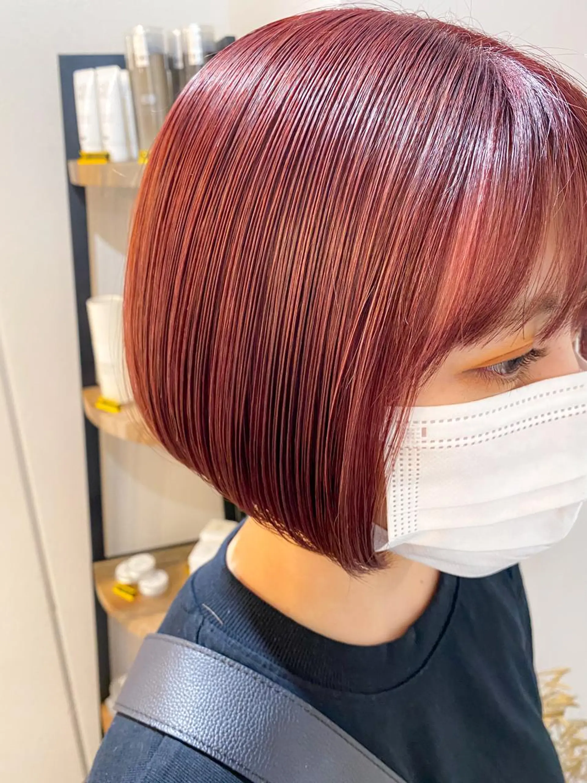 ショート カラー ピンクカラー louwe 武藤幸世のヘアスタイル