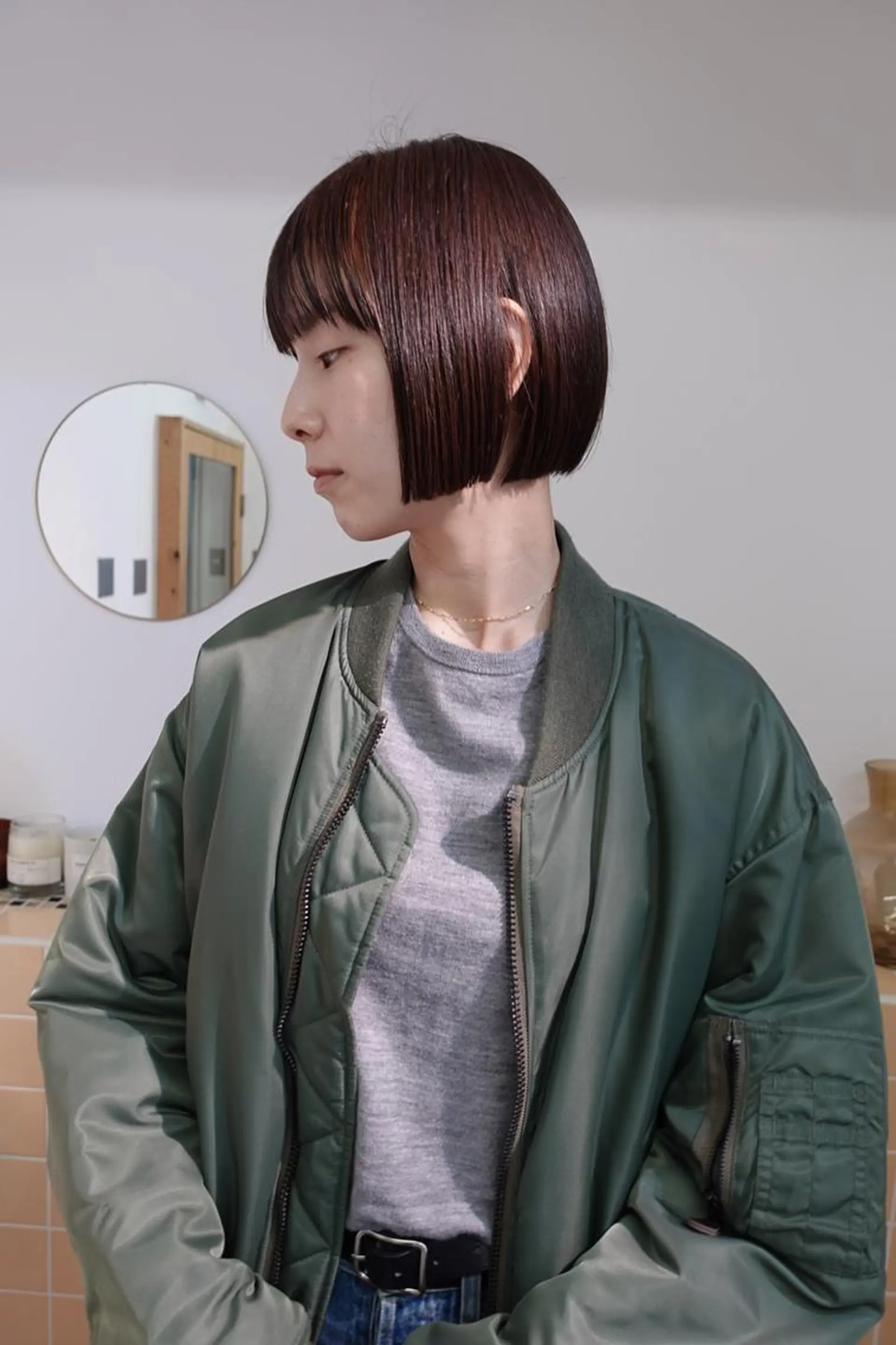 ショート カラー nelke/レイヤー 立川/ブリーチのヘアスタイル