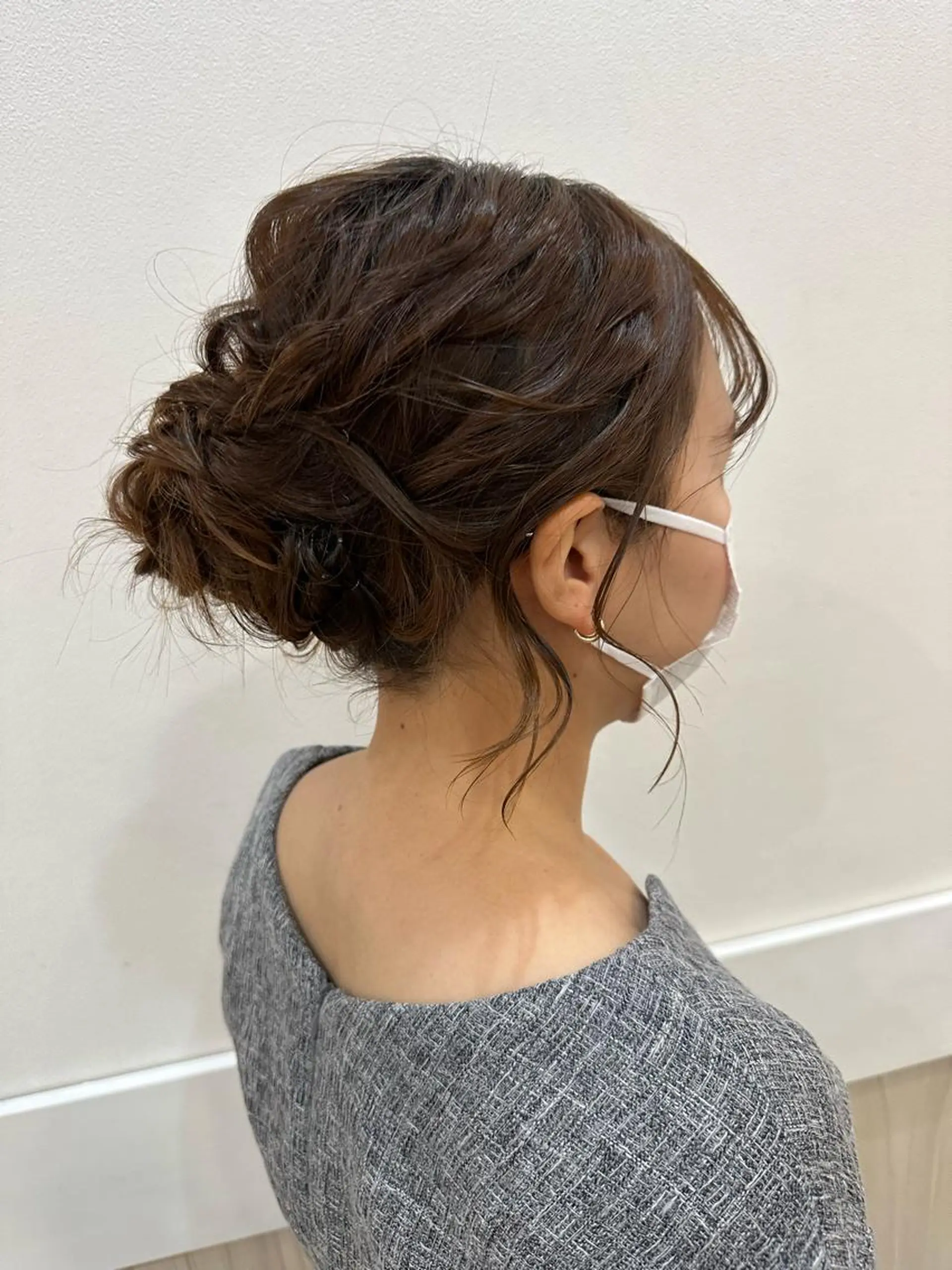 ヘアアレンジ ヘアセット 内田温子大人女性 ハイライト、ボブのヘアスタイル