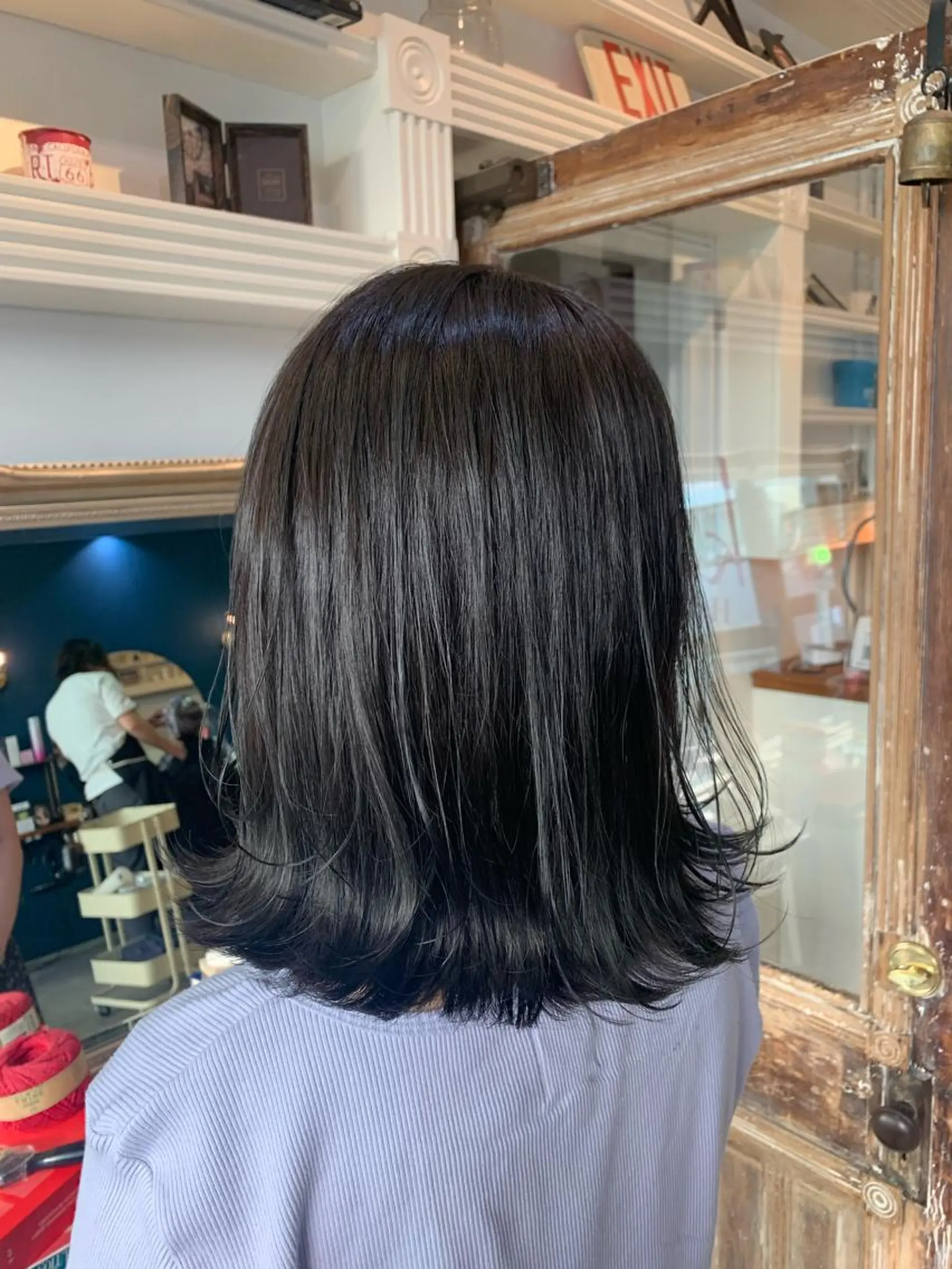 ミディアム カット ヘアカラー トリートメント ヘッドスパ ヘアセット 山口 竣也のヘアスタイル