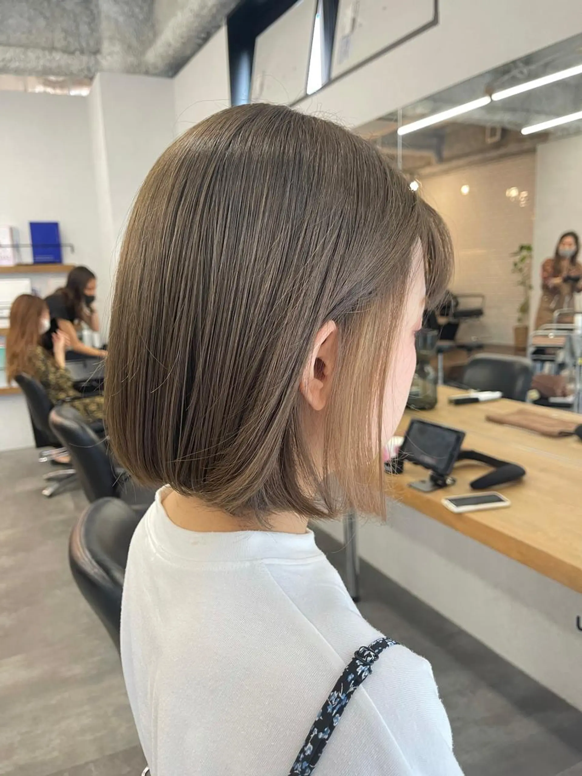 ミディアム ヘアカラー トリートメント 難波 茜のヘアスタイル