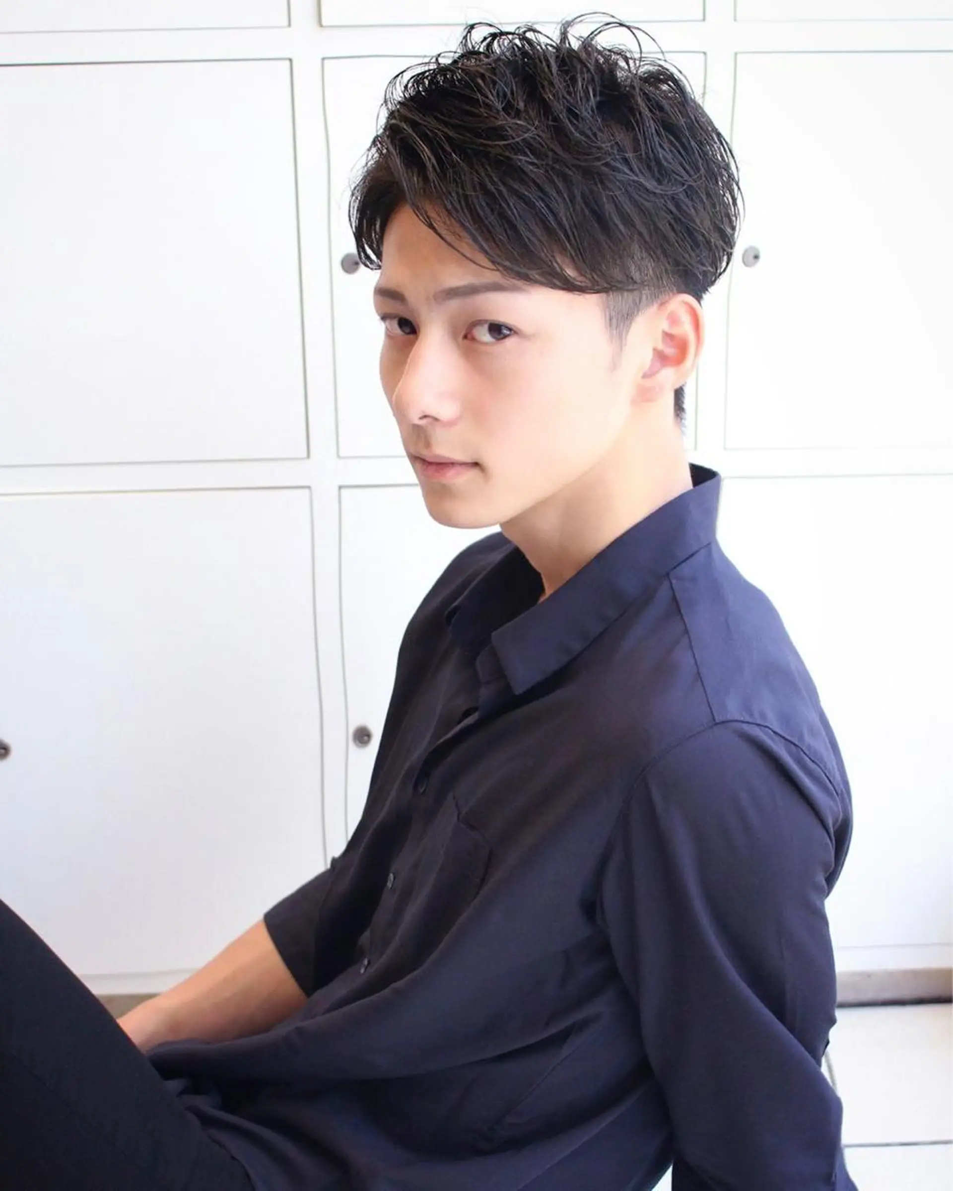ショート メンズ soigné所属・白髪ぼかし 髪質改善カラーESAのヘアスタイル