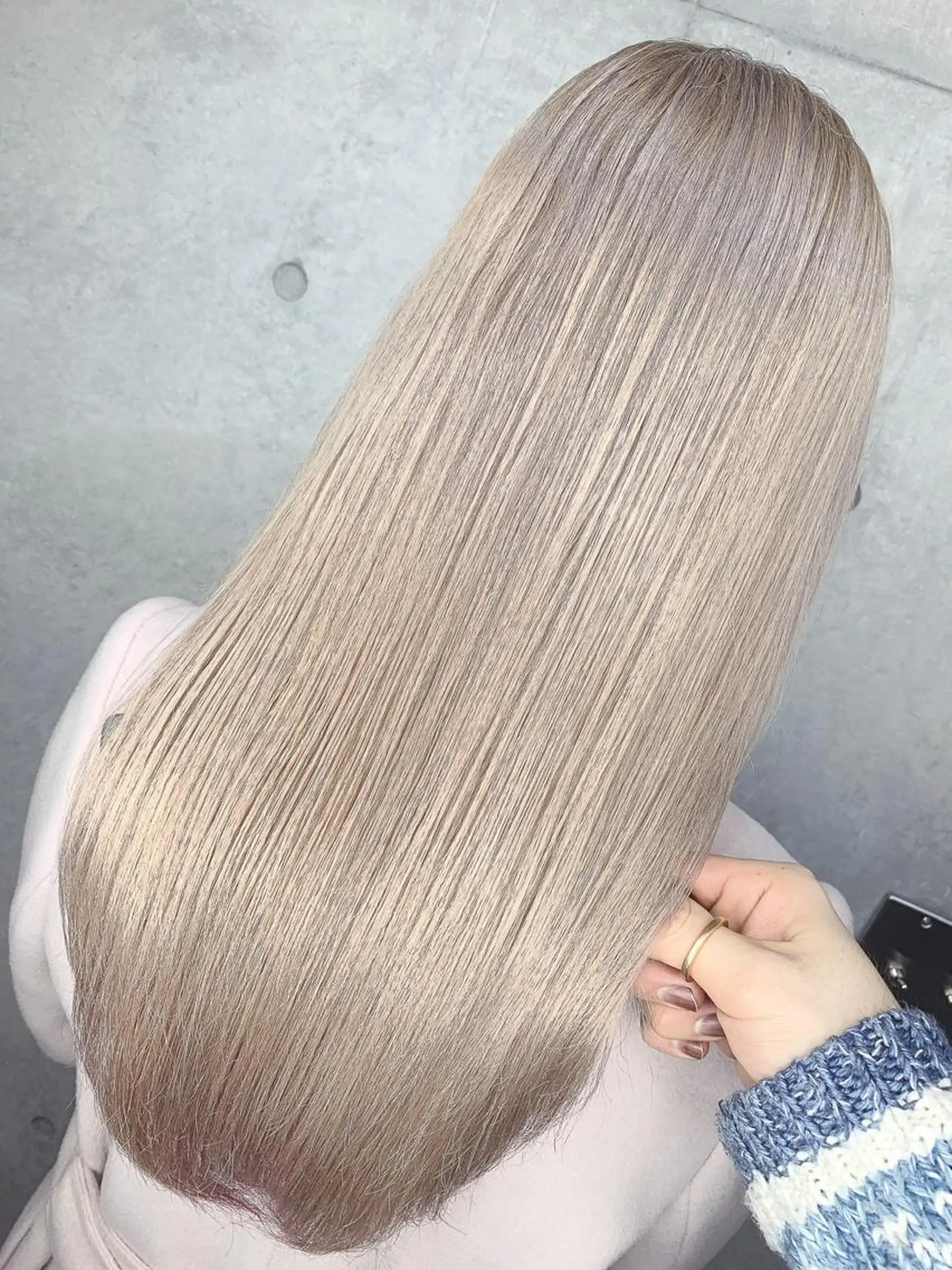 セミロング カラー アクアカラー ブリーチ ケアブリーチ 髪質改善 縮毛矯正 ヘアカラー トリートメント ヘアセット LAS 代表 ナガカワ コウヘイのヘアスタイル