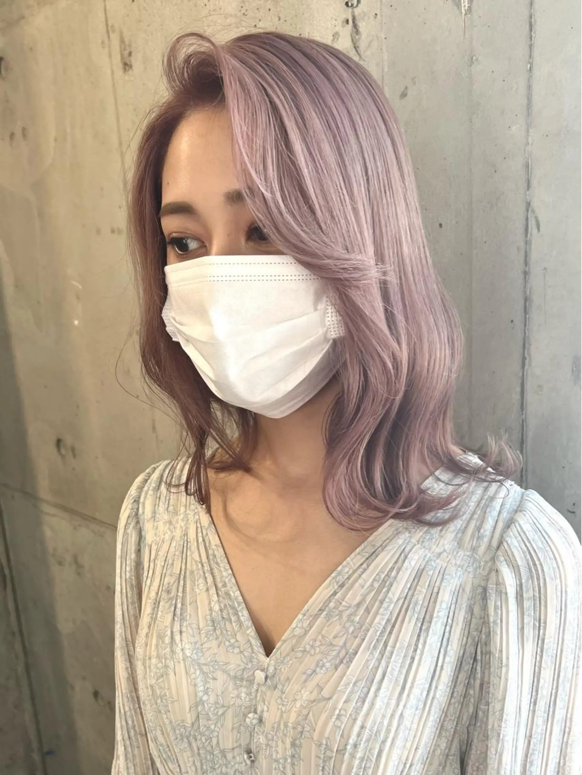 ミディアム カラー バレイヤージュ ブリーチ ケアブリーチ ハイライトカラー インナーカラー ヘアカラー トリートメント lani 天神大名/ブリーチのヘアスタイル