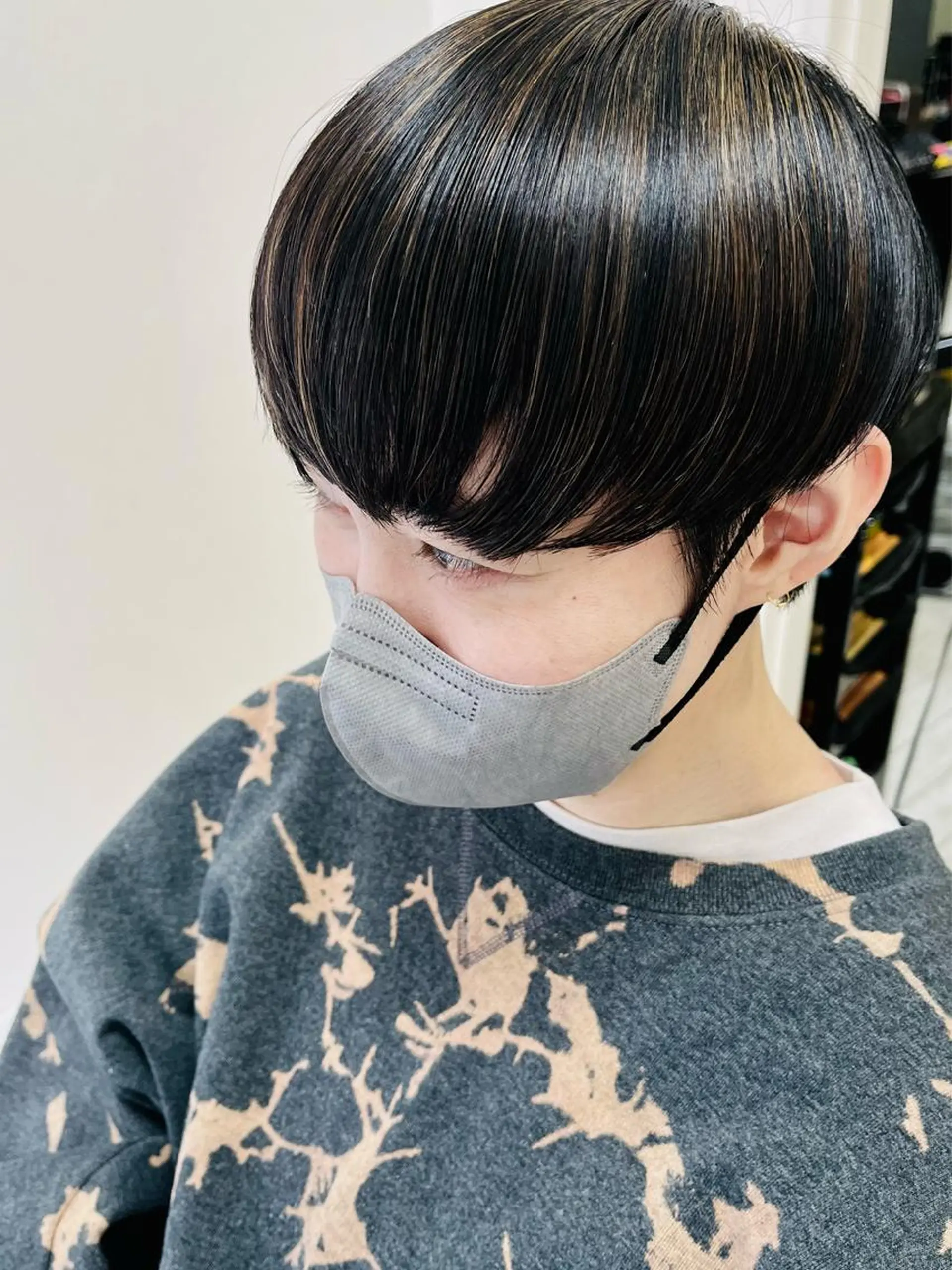 ショート ハイライト カット ヘアカラー ママ美容師 ＊ヒマワリのヘアスタイル