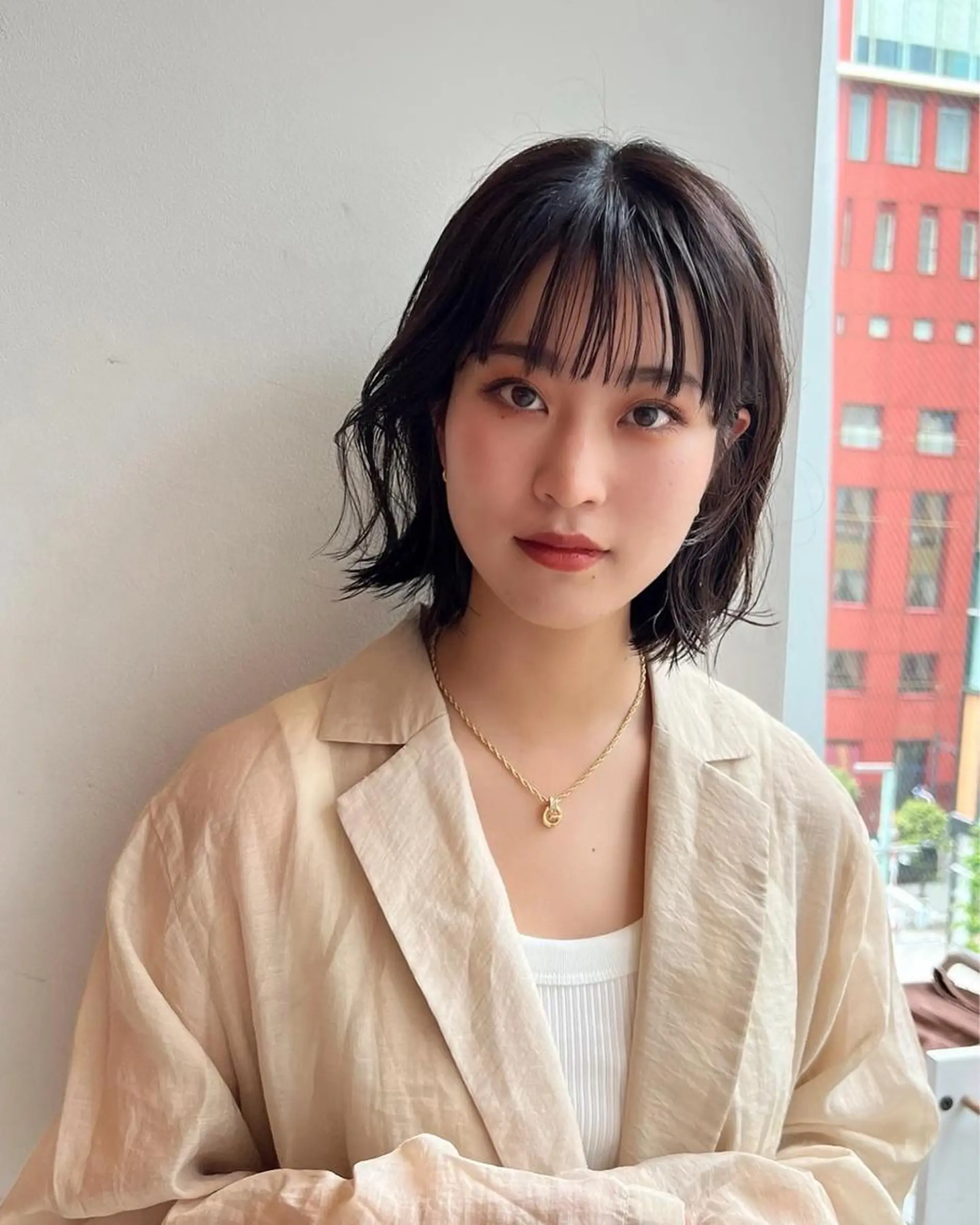 ショート ボブ 外ハネヘア レイヤー専門家 ダブルカラー修のヘアスタイル