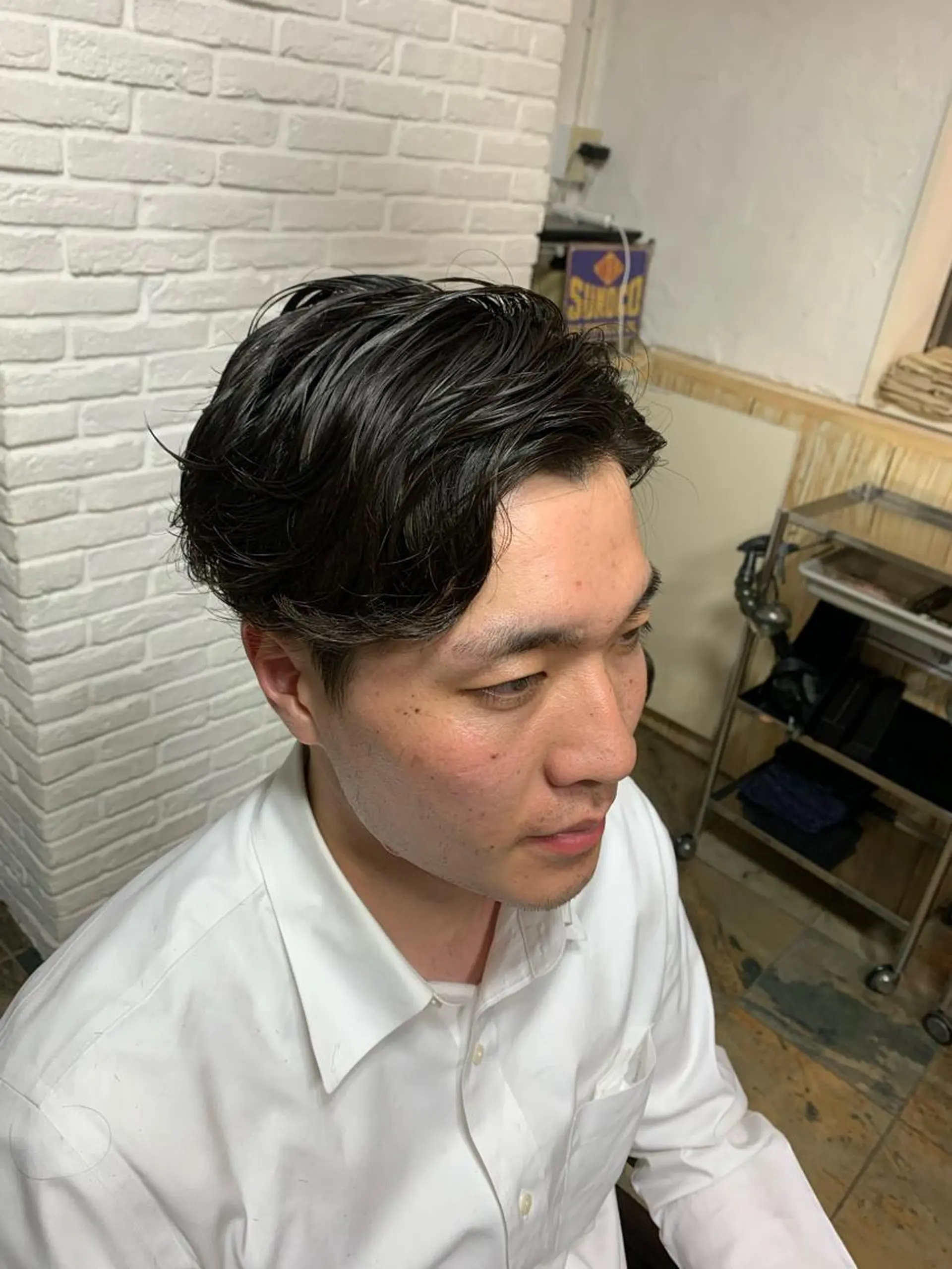 ショート メンズ メンズパーマ カット パーマ フェードカット/メン ズパーマ/森巧真のヘアスタイル