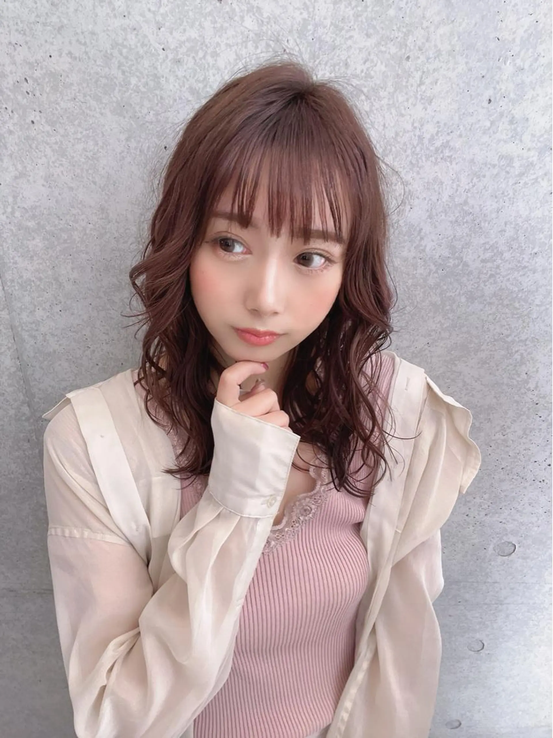 セミロング 顔周り🇰🇷韓国 レイヤー/いづみ💞のヘアスタイル